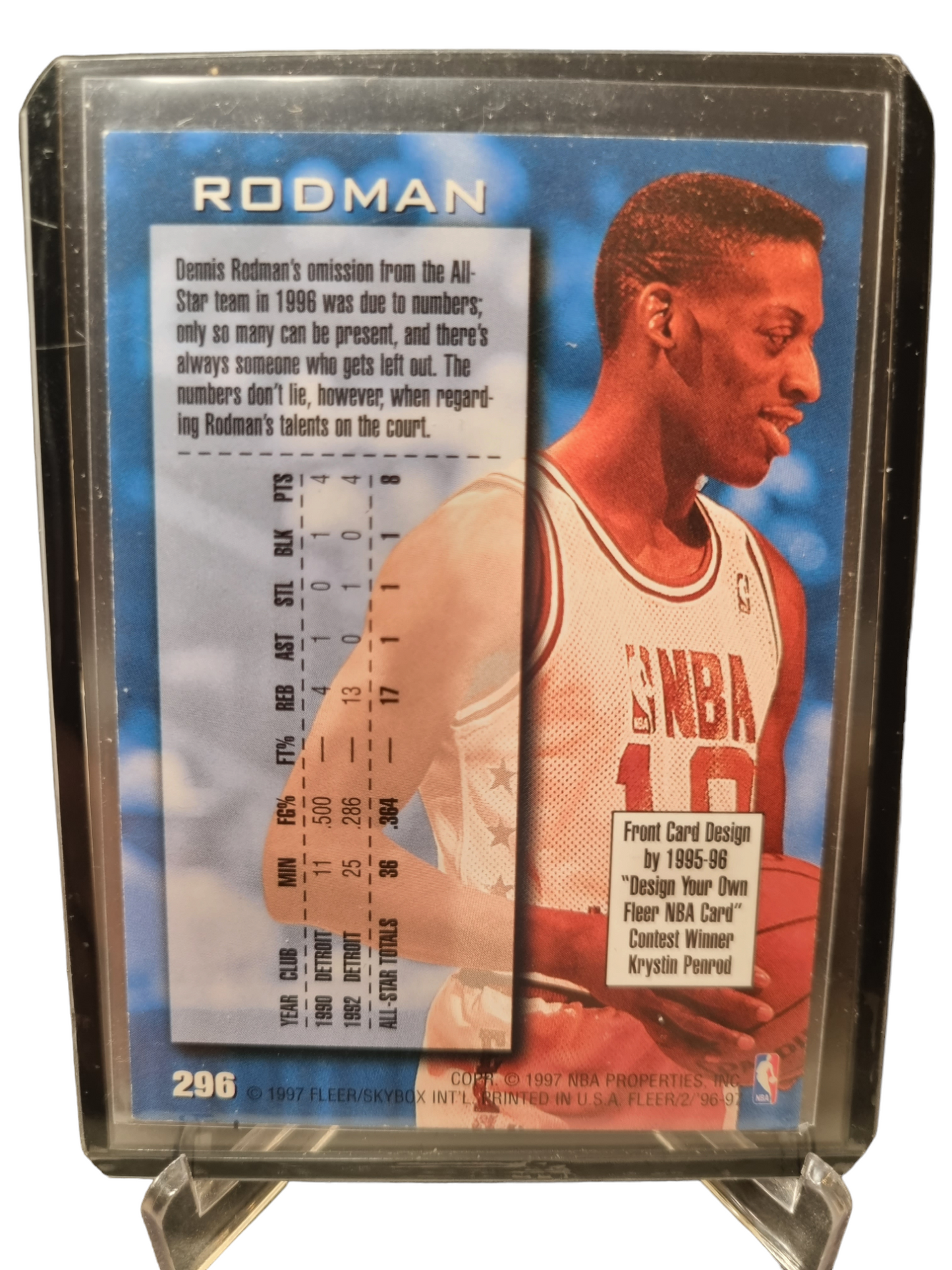 1996-97 Fleer #296 Dennis Rodman NBA All-Star 2 Retro