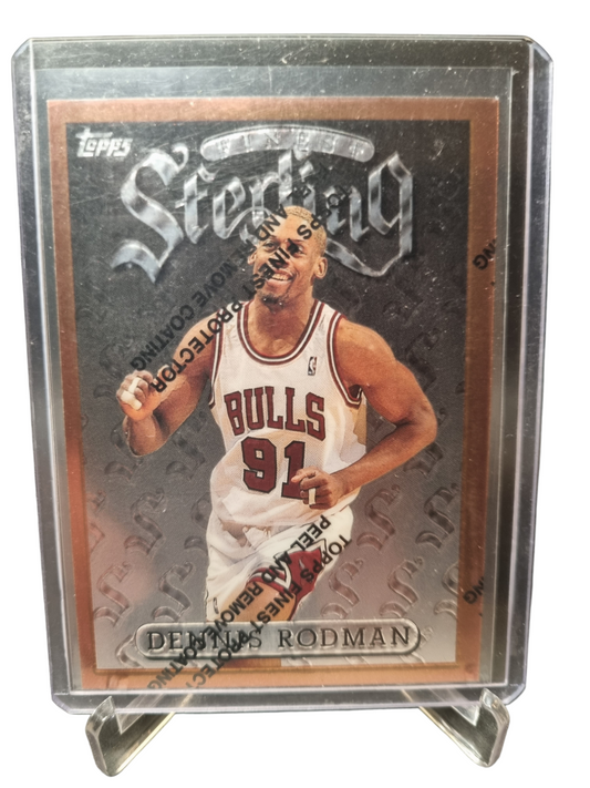1996 Topps Finest #5 Dennis Rodman Sterling With Protective Coating