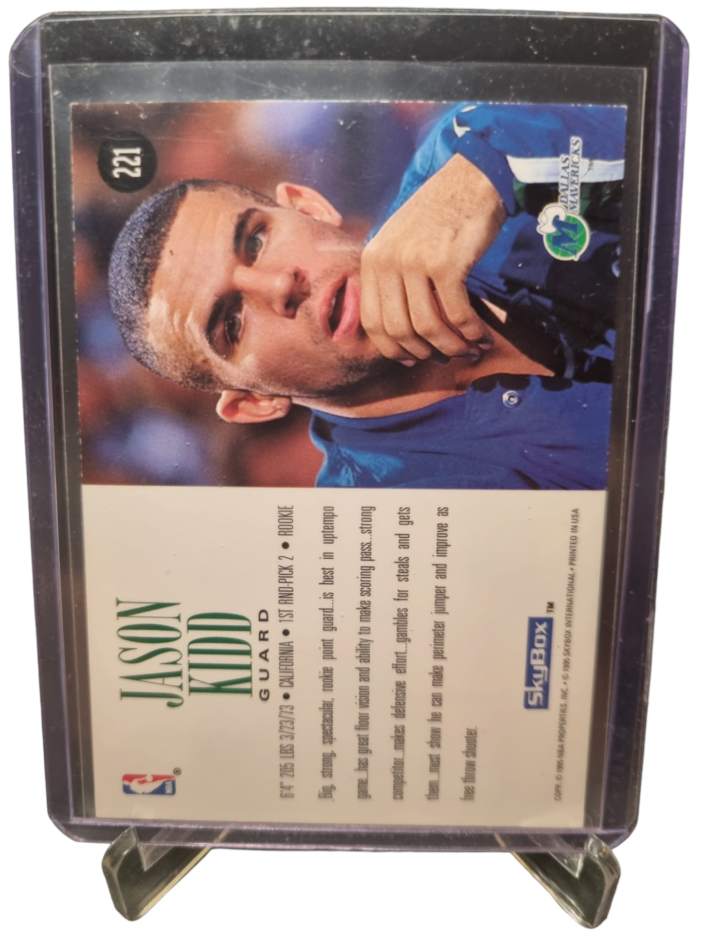 1995 Skybox Rookie #221 Jason Kidd Rookie Card