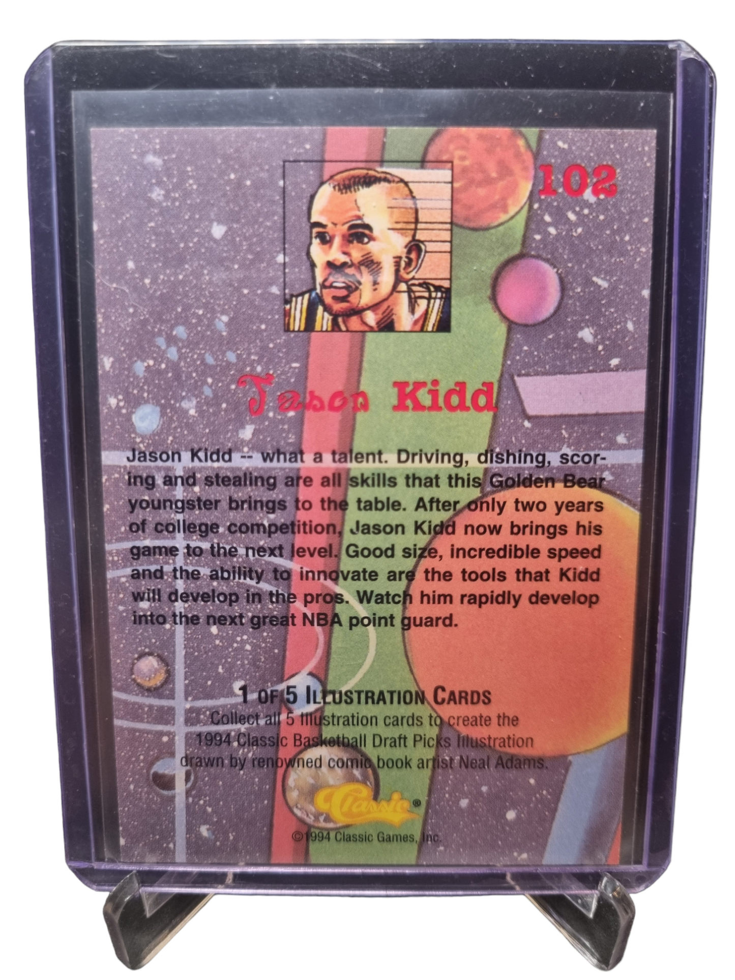 1994 Classic #102 Jason Kidd Rookie Card Illustration Card