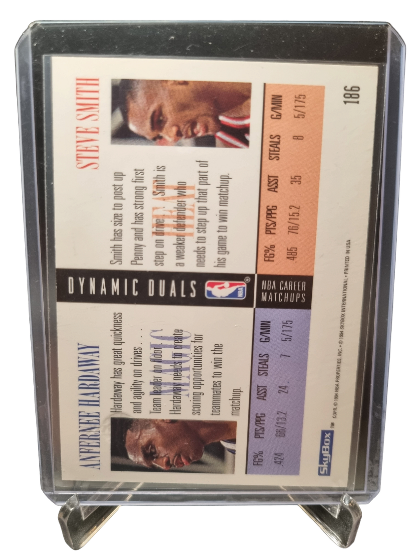 1994 Skybox #186 Anfernee Hardaway/Steve Smith Dynamic Duels