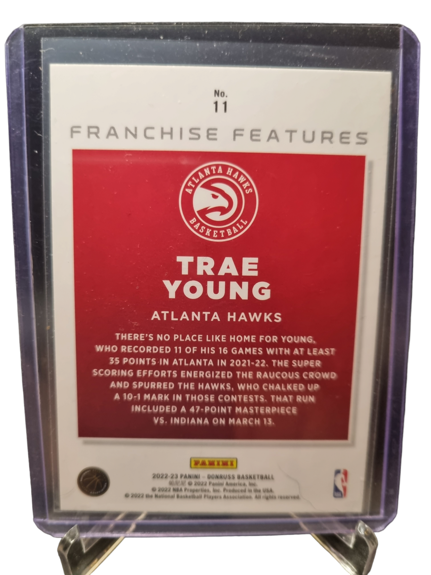 2022-23 Panini Donruss #11 Trae Young Franchise Features