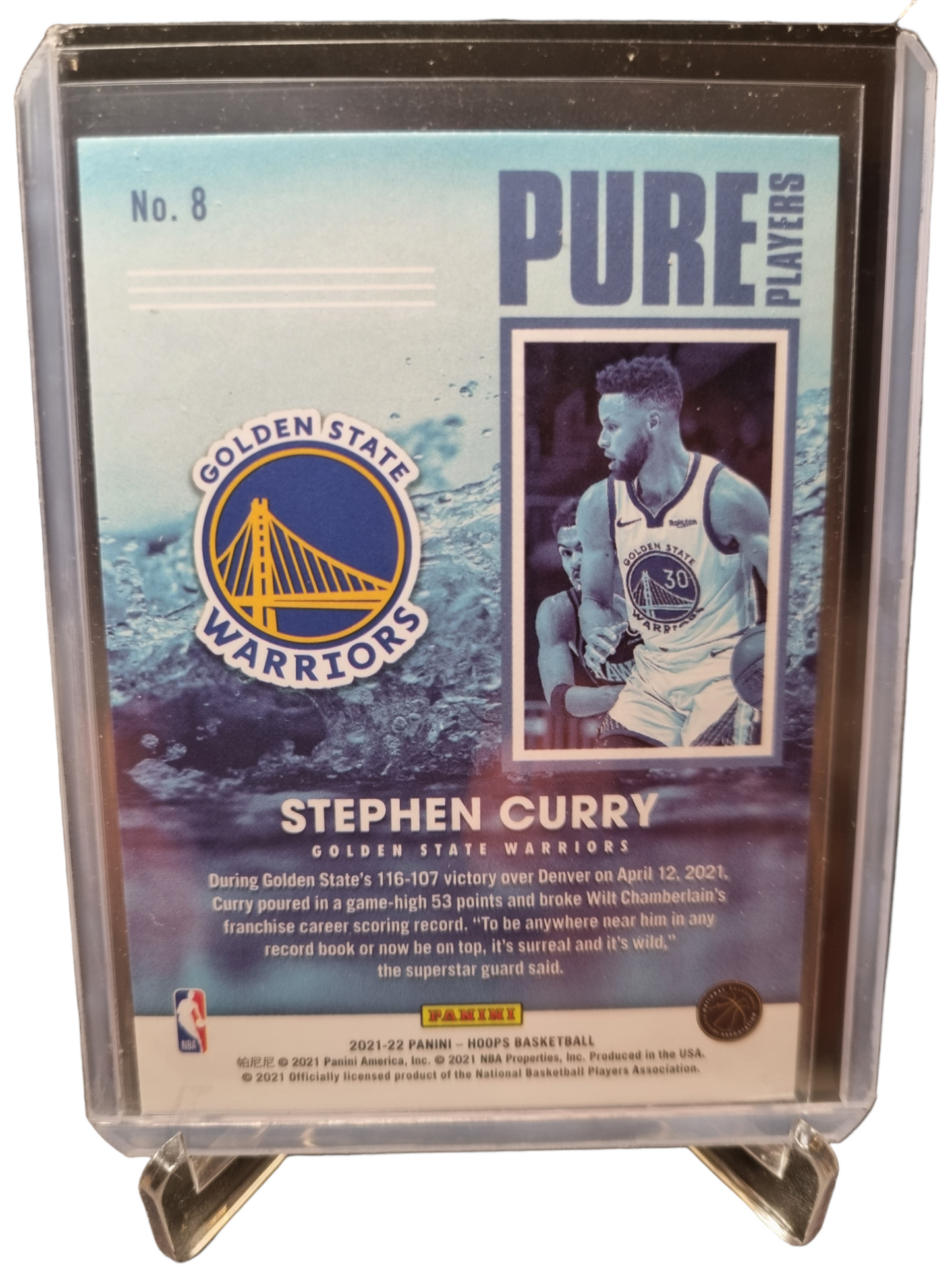 2021-22 Panini Hoops #8 Stephen Curry Pure Players