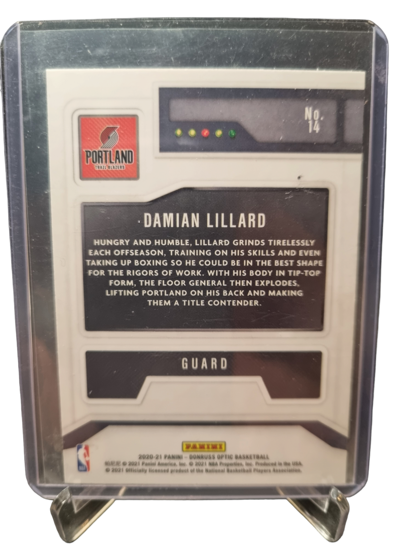 2020-21 Panini Donruss Optic #14 Damian Lillard Complete T-Minus 3 2 1