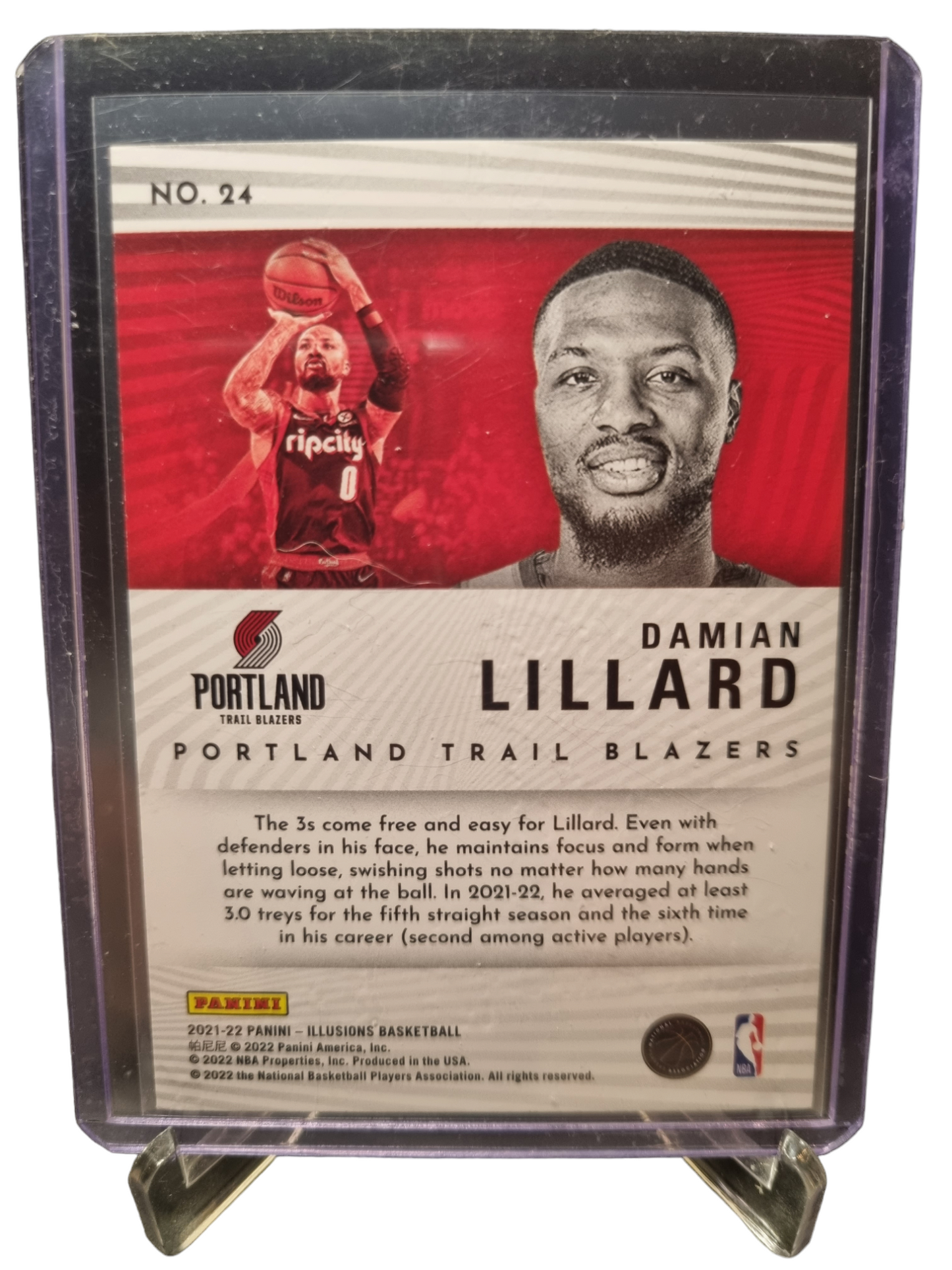 2021-22 Panini Illusions #24 Damian Lillard Intriguing Players