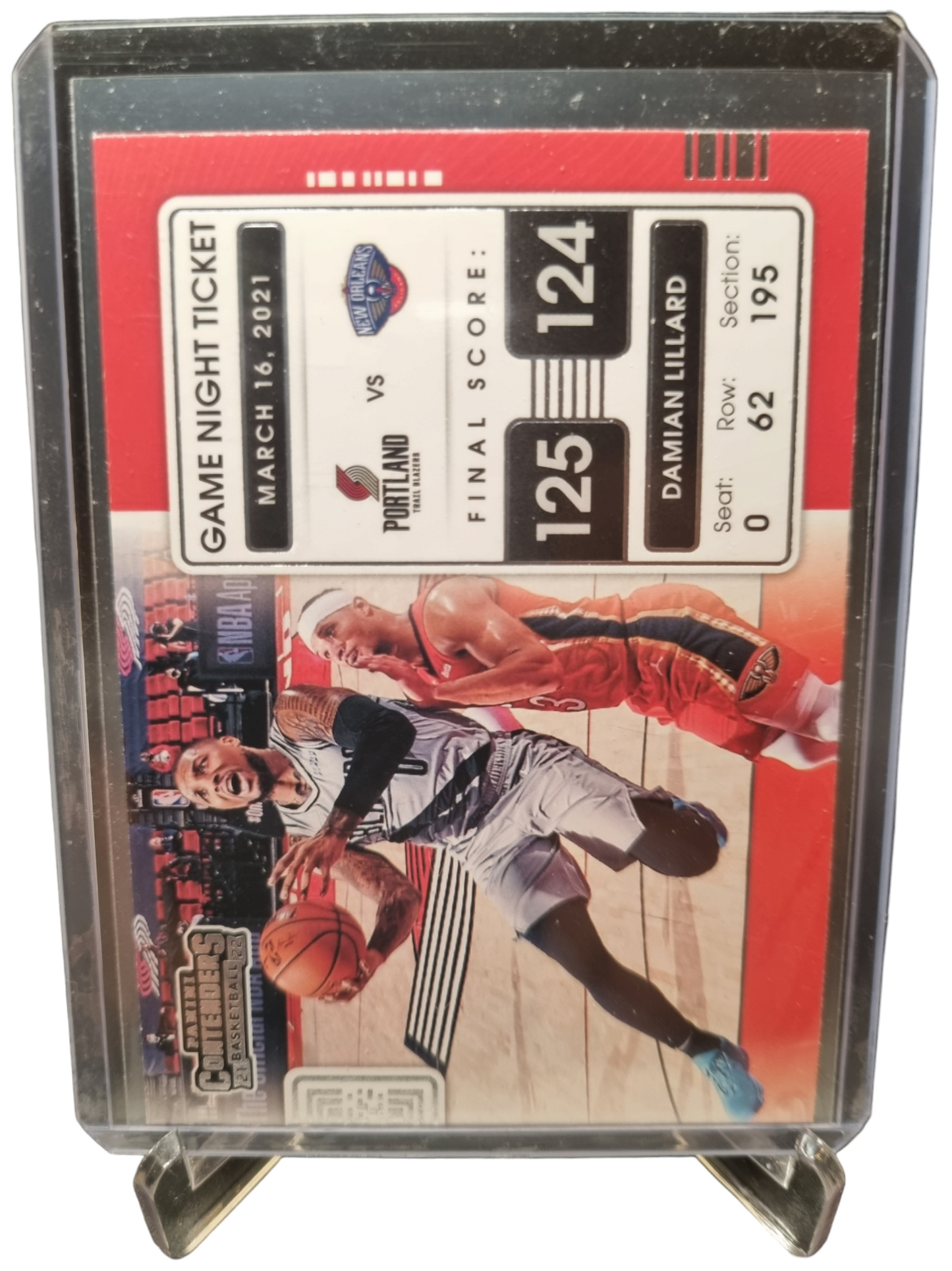 2021-22 Panini Contenders #12 Damian Lillard Game Night Ticket