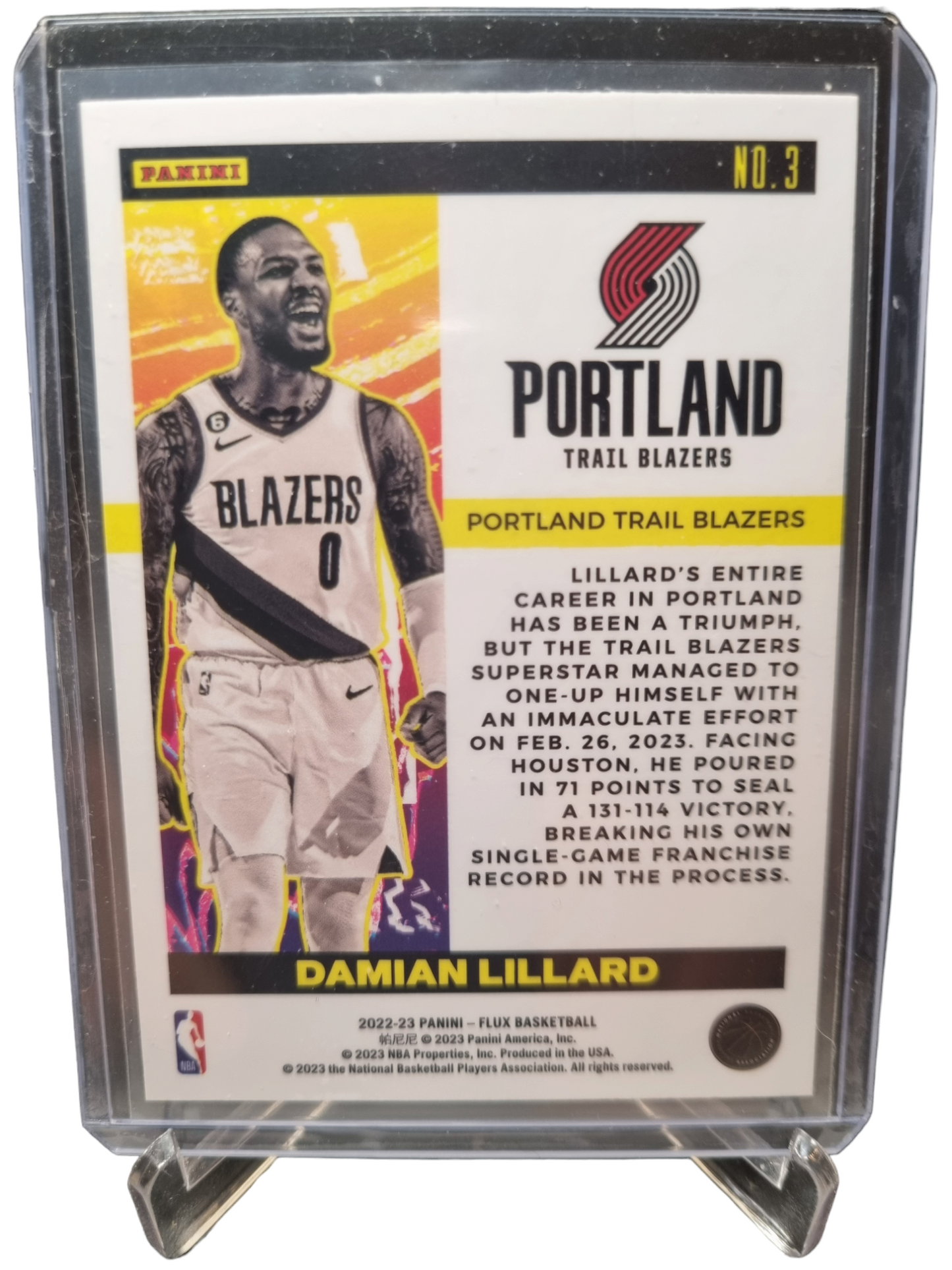 2022-23 Panini Flux #3 Damian Lillard Triumph