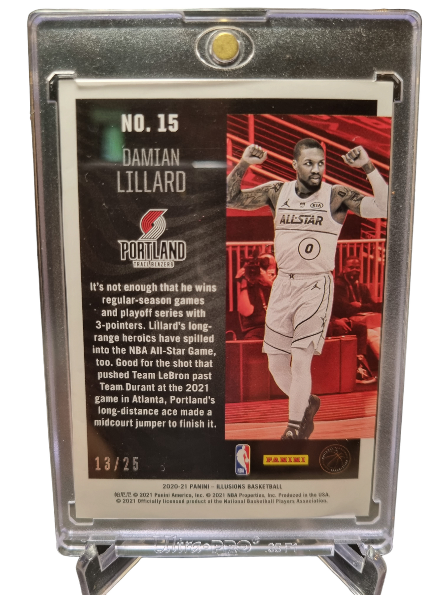 2020-21 Panini Illusions #15 Damian Lillard Season Highlights 13/25