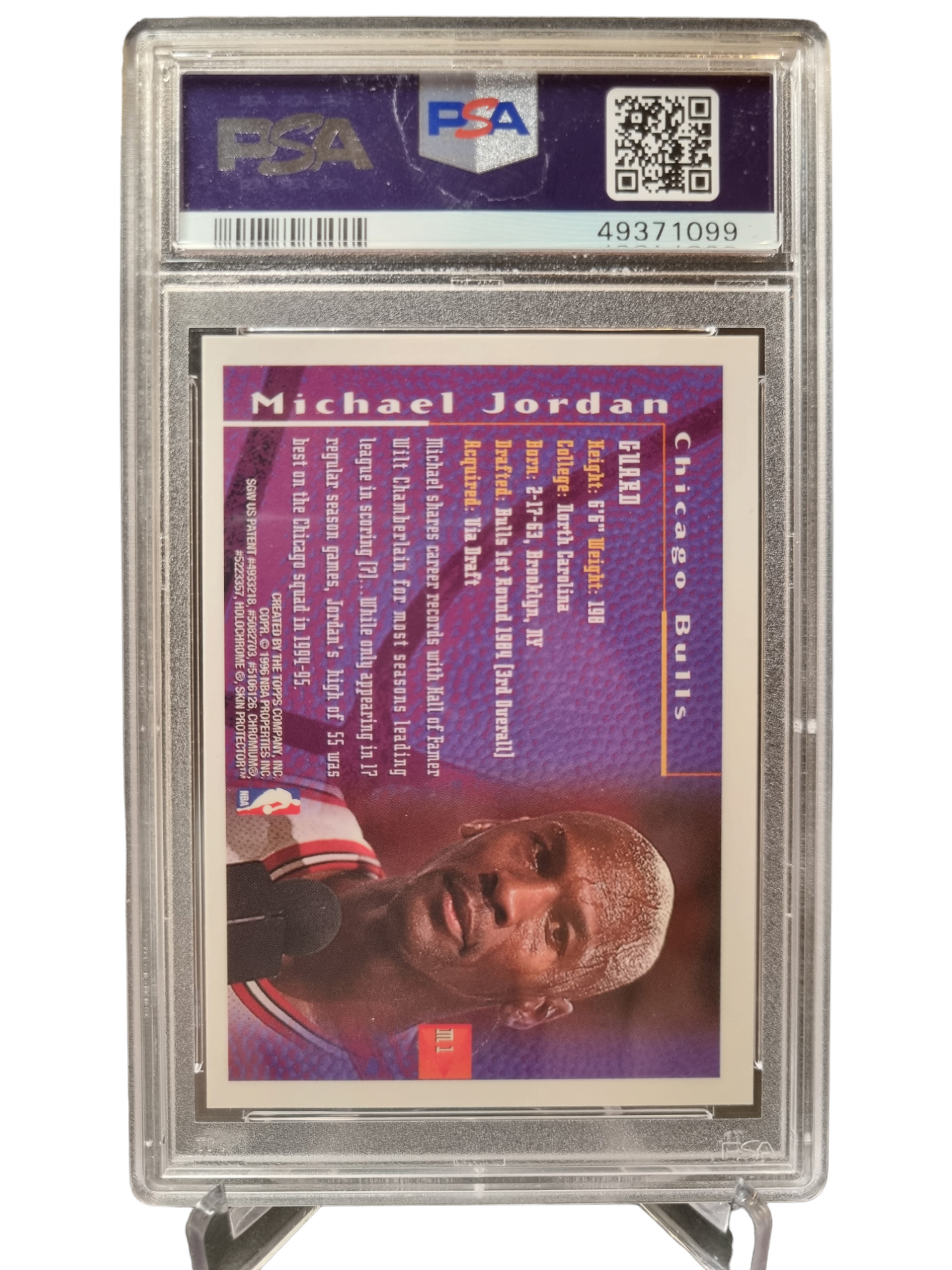 1995 Topps Finest #M1 Michael Jordan PSA 9