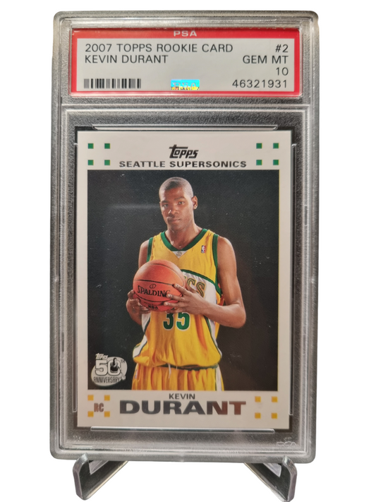 2007 Topps #2 Kevin Durant Rookie Card PSA 10