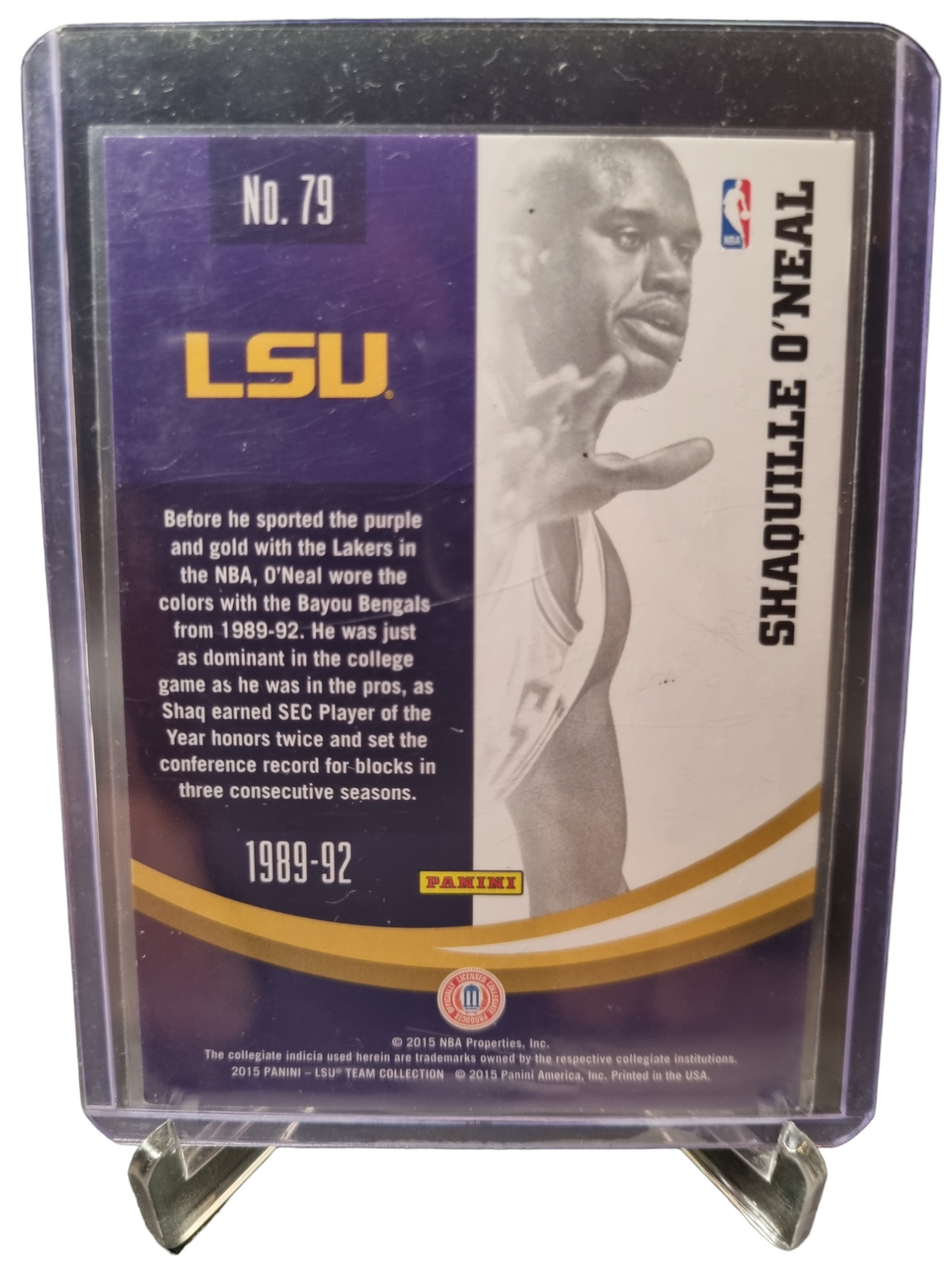 2015 Panini #79 Shaquille O'Neal LSU