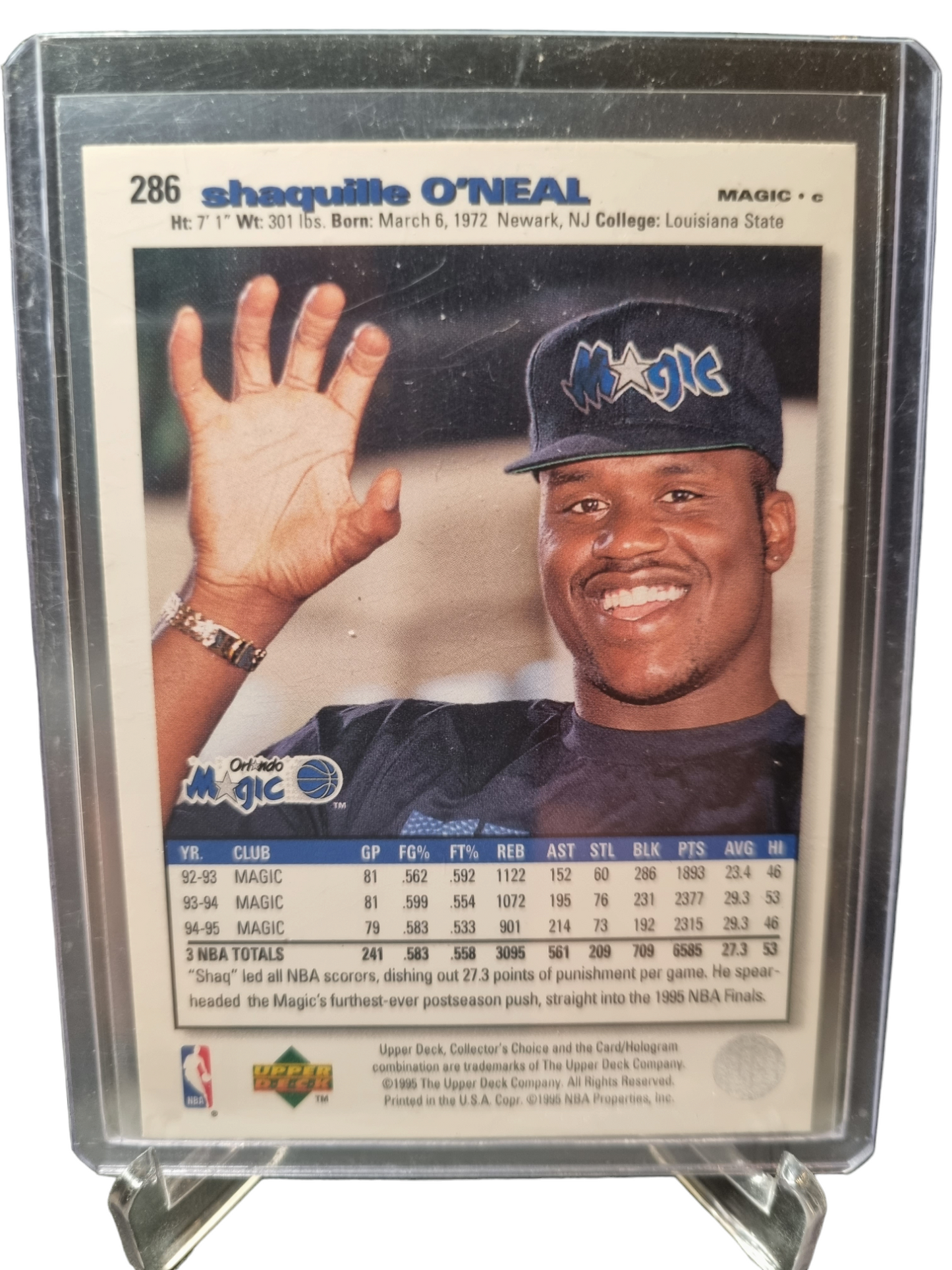 1995 Upper Deck #286 Shaquille O'Neal