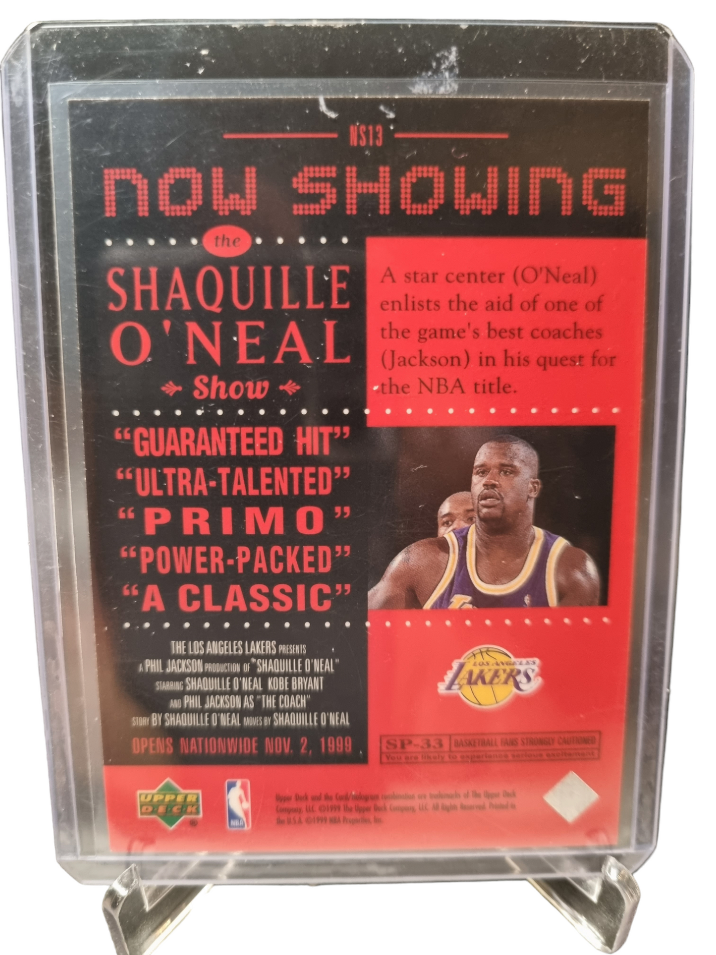 1999 Upper Deck #NS13 Shaquille O'Neal Now Showing