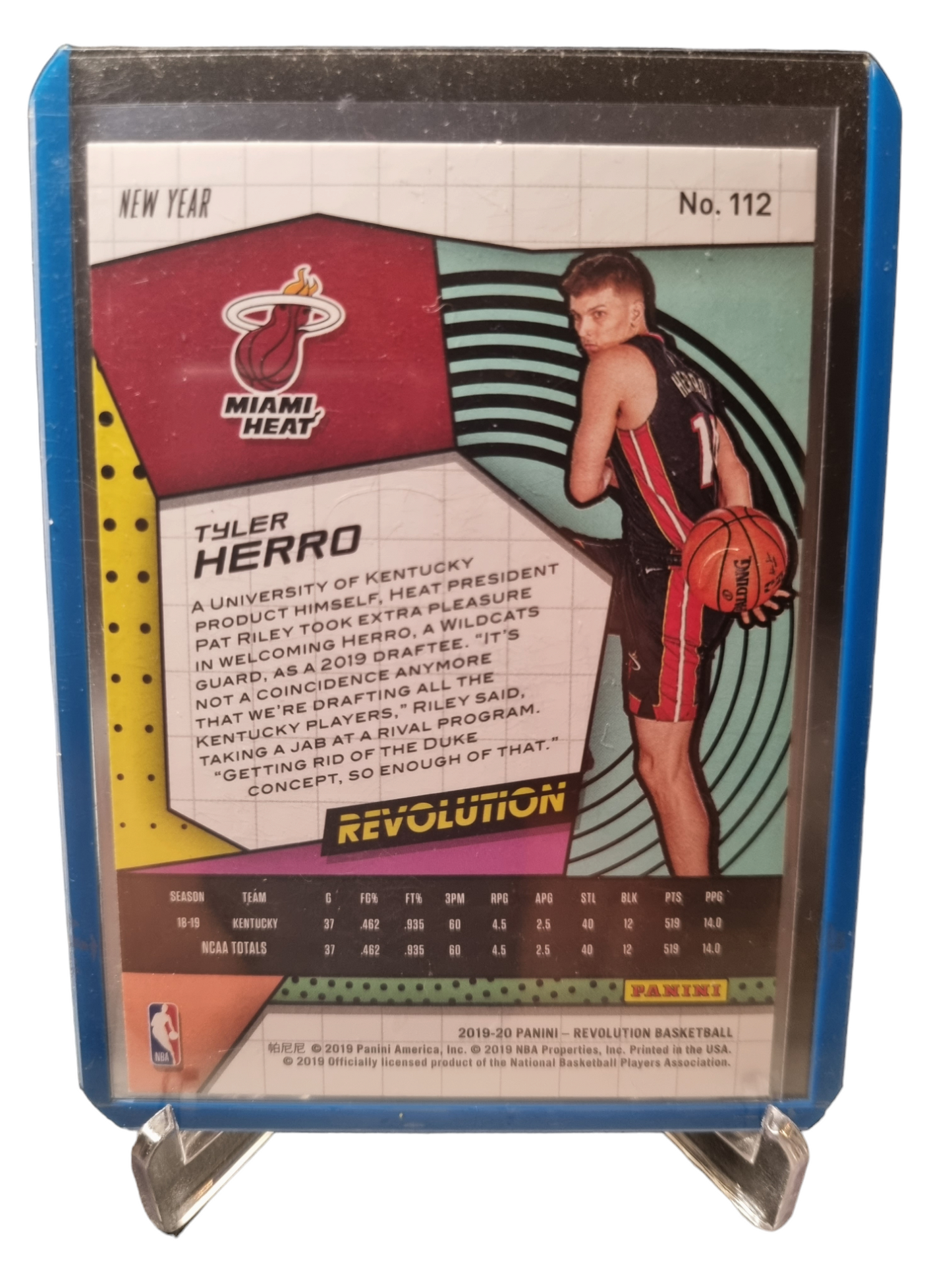 2019-20 Revolution New Year #112 Tyler Herro Rookie Card Cracked Ice