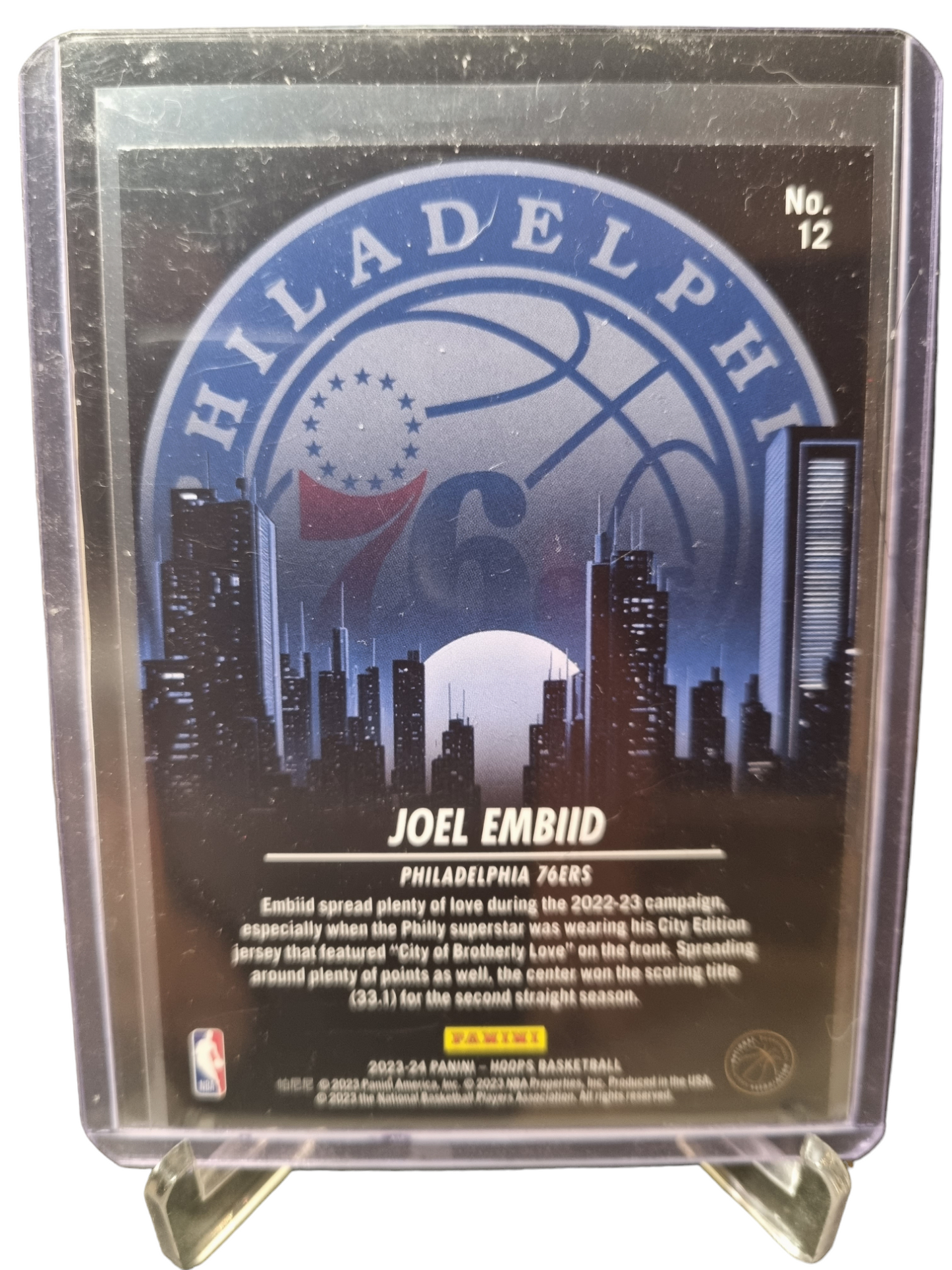 2023-24 Panini Hoops #12 Joel Embiid City Edition