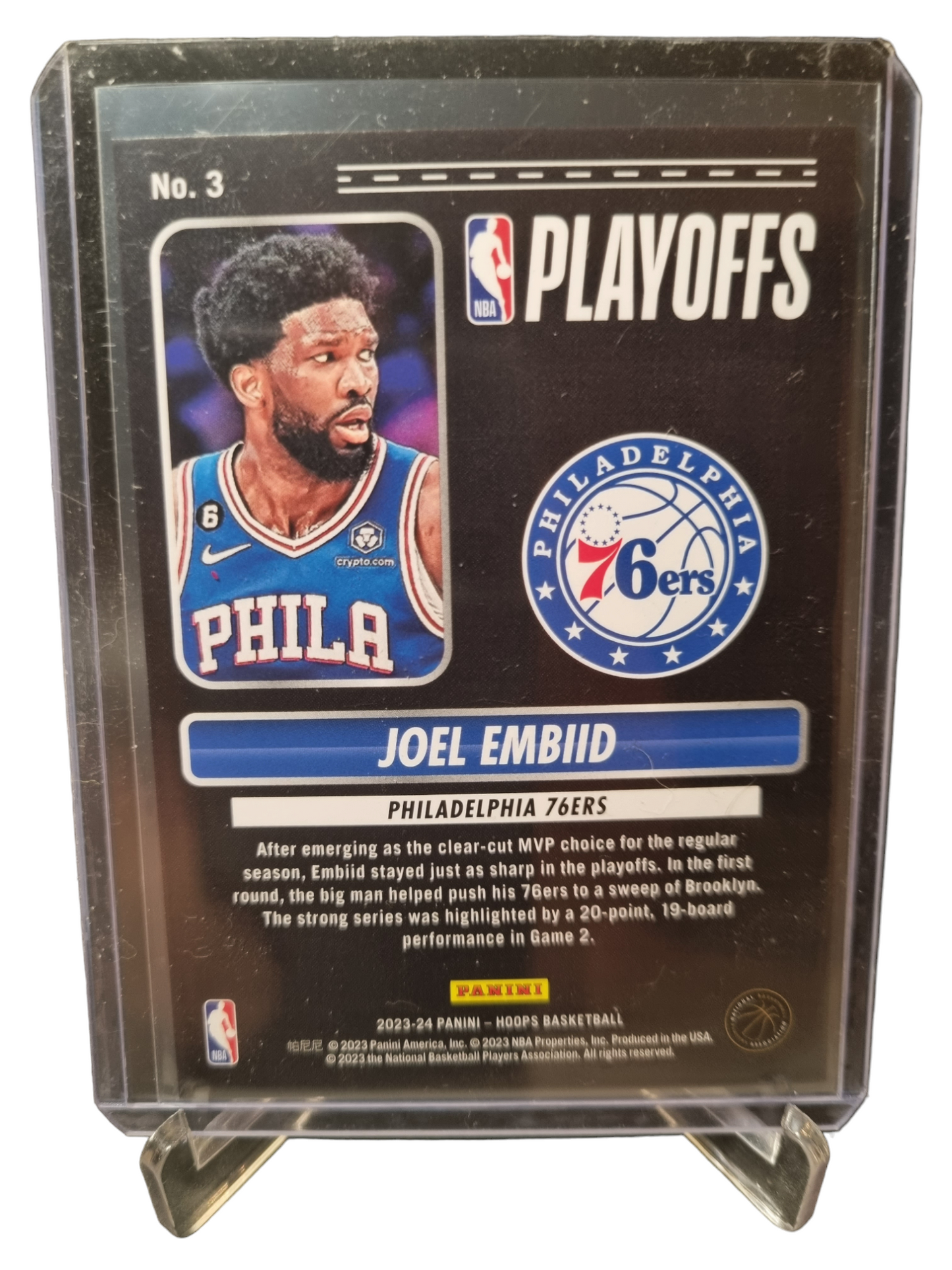 2023-24 Panini Hoops #3 Joel Embiid Road To The Finals