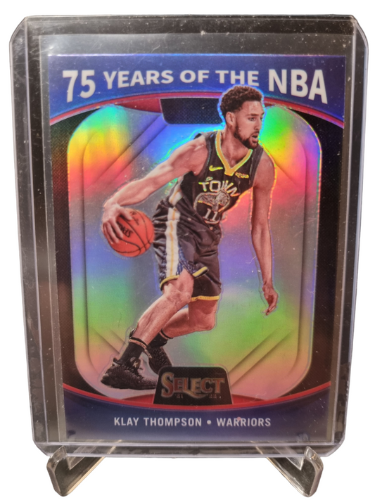 2021-22 Panini Select #60 Klay Thompson 75 Years Of NBA Silver