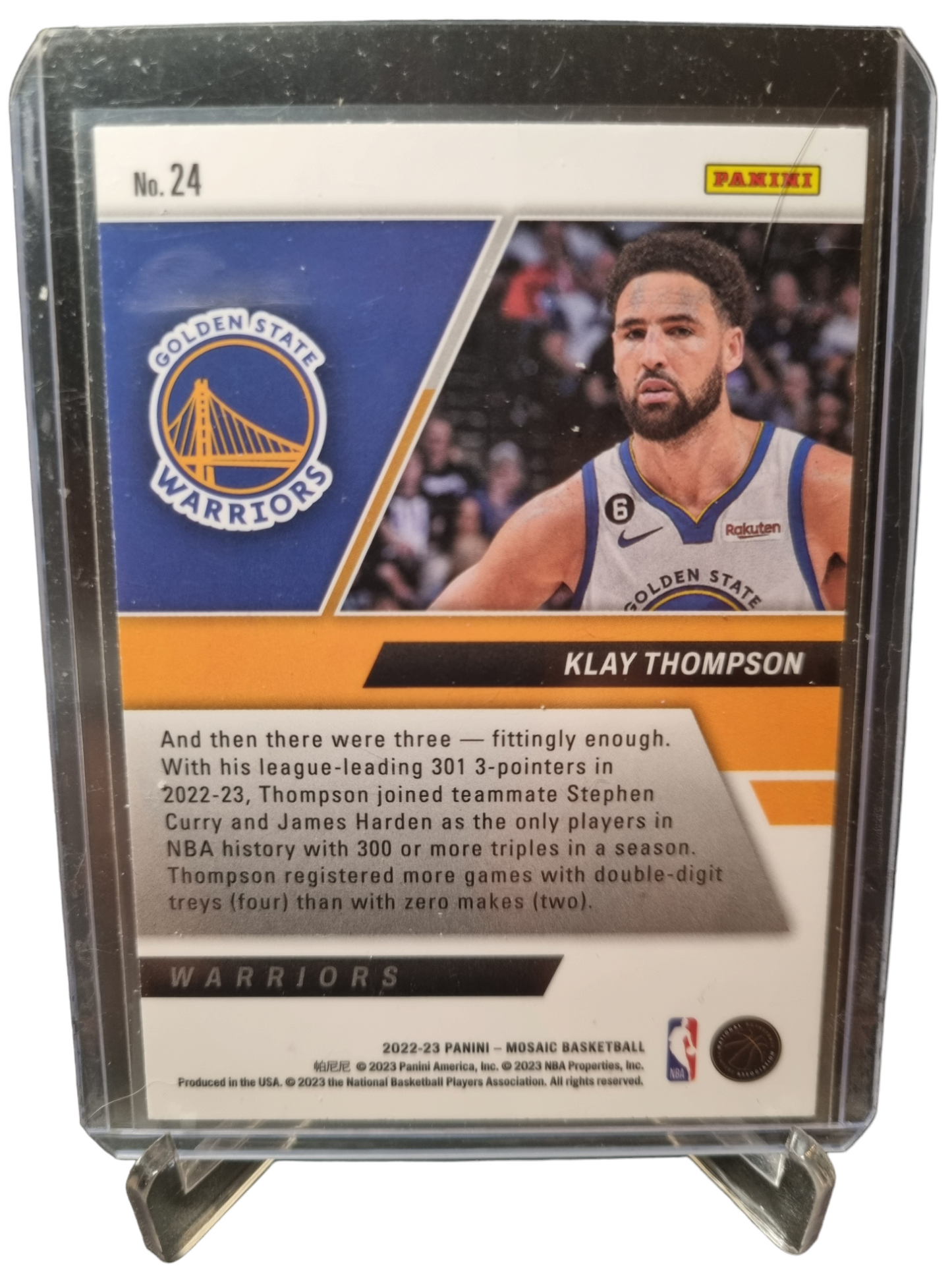 2021-22 Panini Select #60 Klay Thompson 75 Years Of NBA Silver