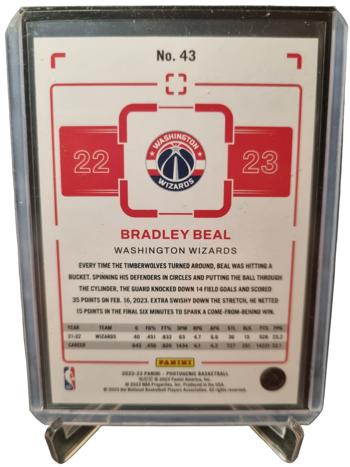 2022-23 Panini Photogenic #43 Bradley Beal