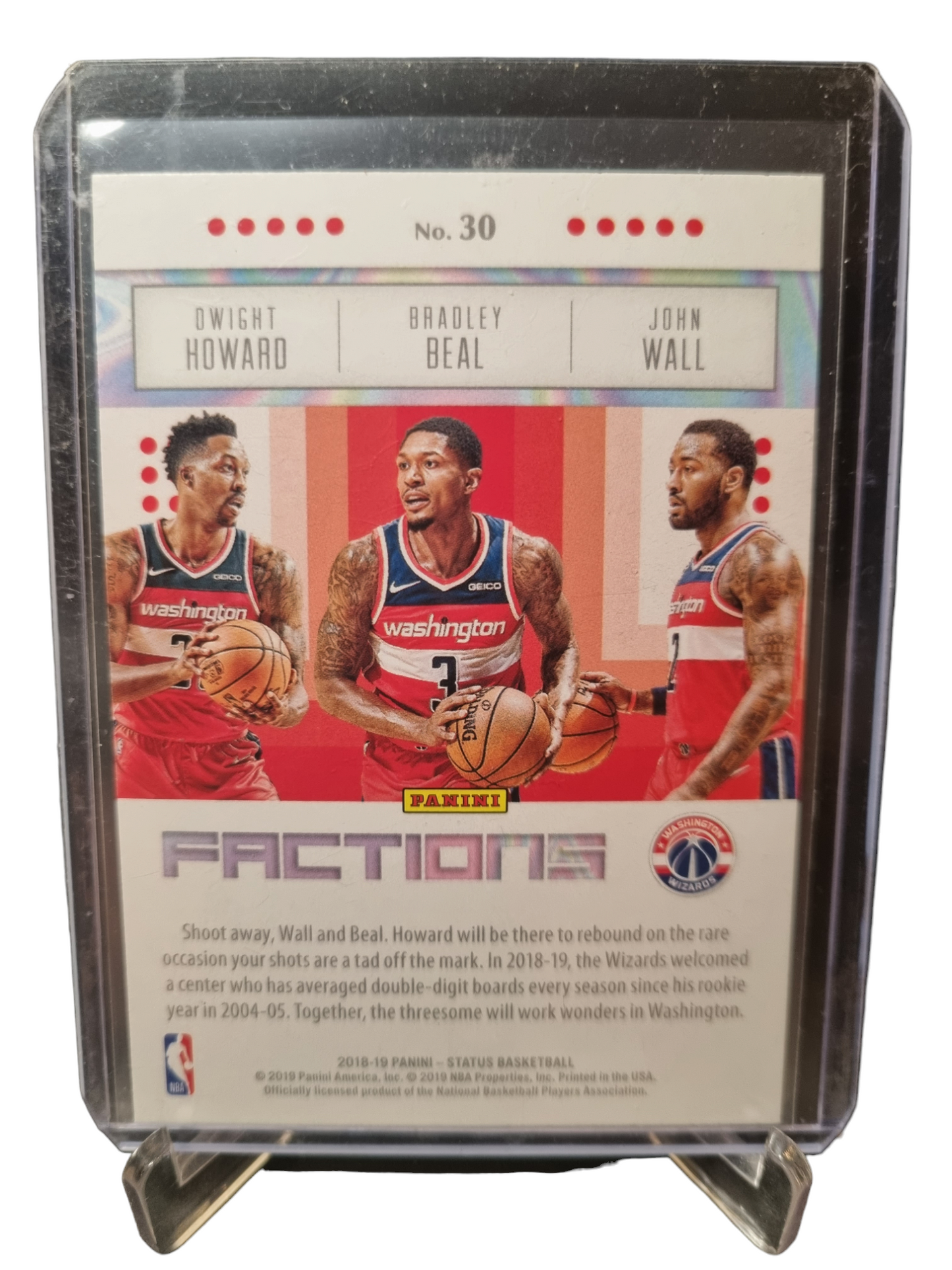 2018-19 Panini Status #23 Bradley Beal/Dwight Howard/John Fractions Silver