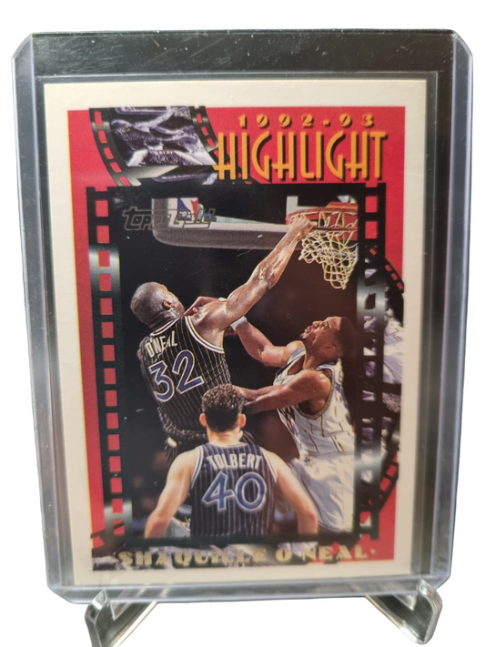 1993 Topps Gold #3 Shaquille O'Neal 1992 93 Highlight