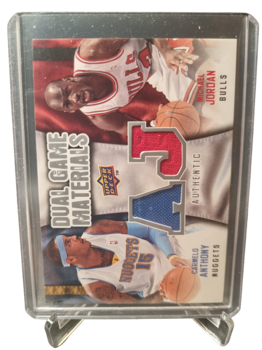 2009-10 Upper Deck #DG-NK Michael Jordan/Carmelo Anthony Duel Game Materials Game Worn Patches