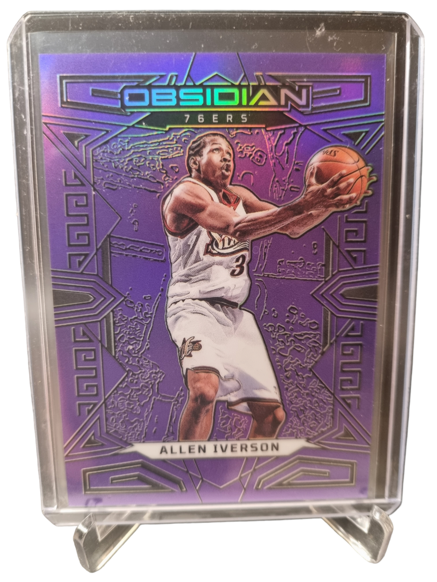 2022-23 Panini Obsidian #149 Allen Iverson Purple Flood 26/49