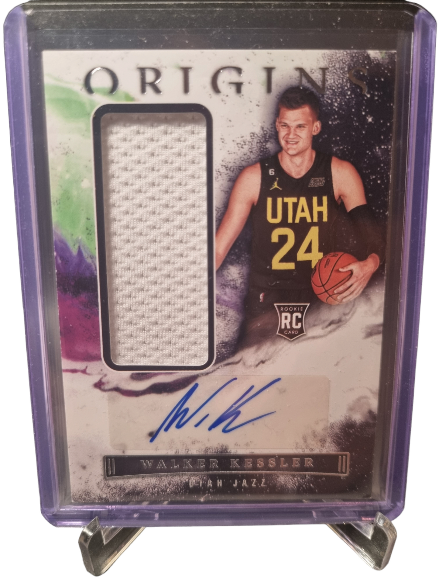 2022-23 Panini Origins #RJA-WKS Walker Kessler Rookie Card Patch Autograph