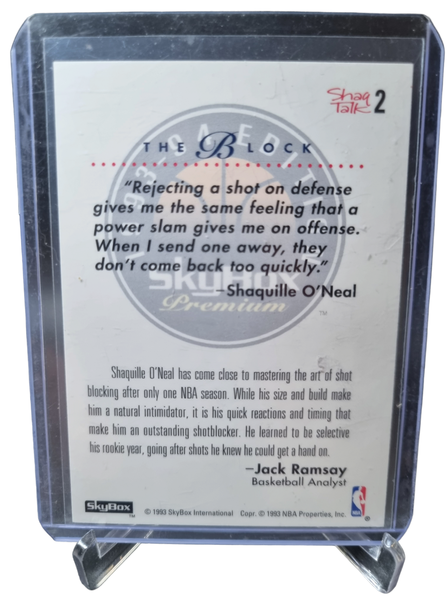 1993 Skybox #2 Shaquille O'Neal Shaq Talk The Block