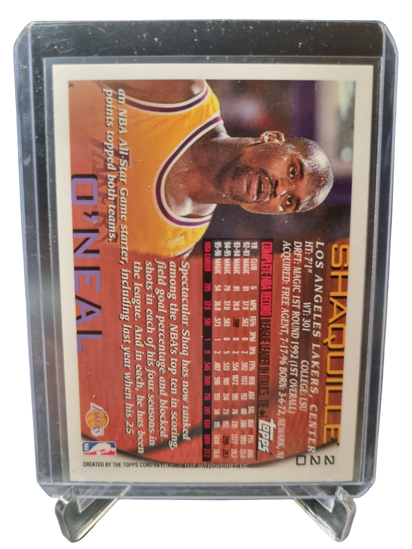 1995 Topps #220 Shaquille O'Neal