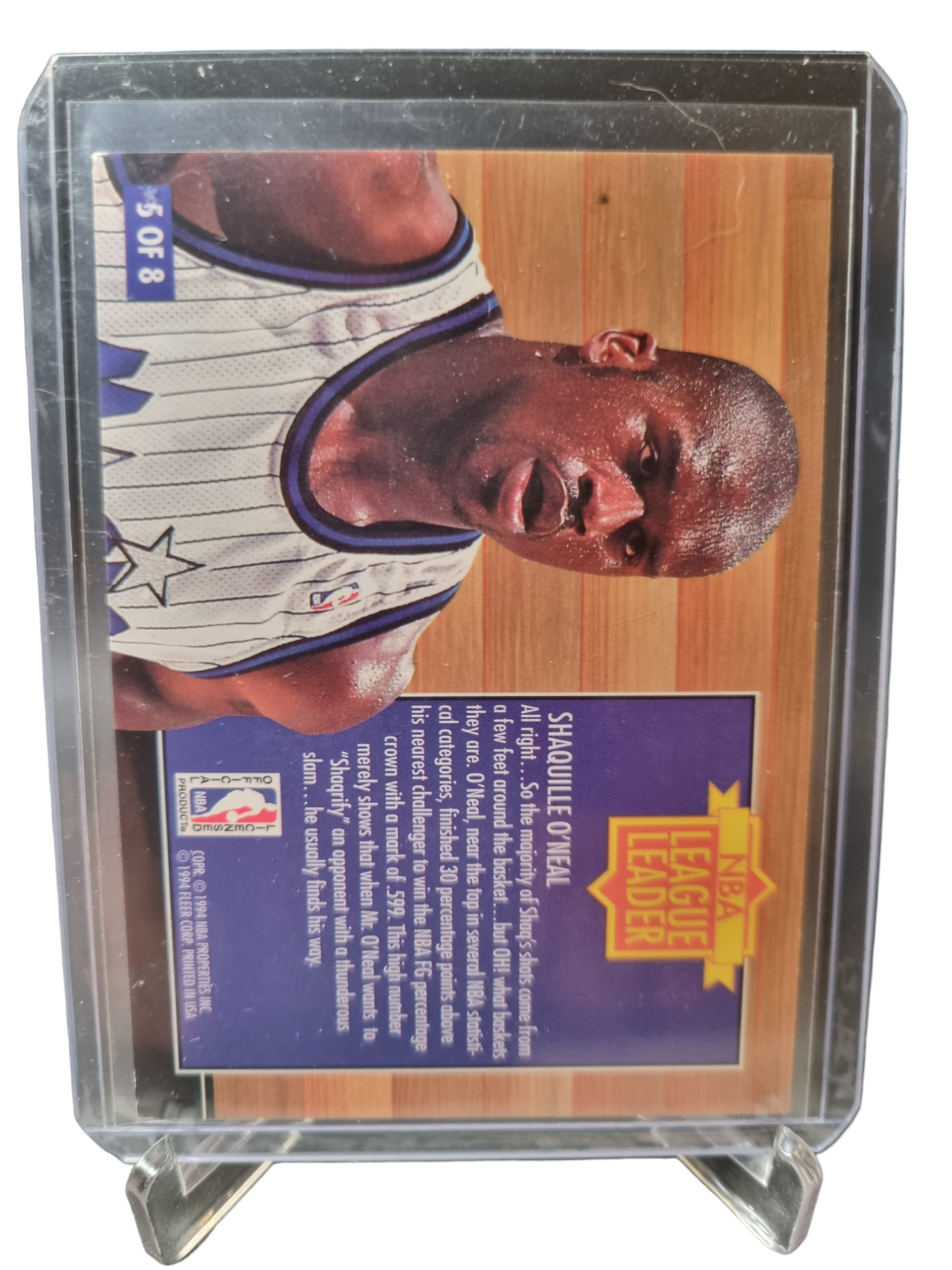 1994-95 Fleer #5 of 8 Shaquille O'Neal League Leader