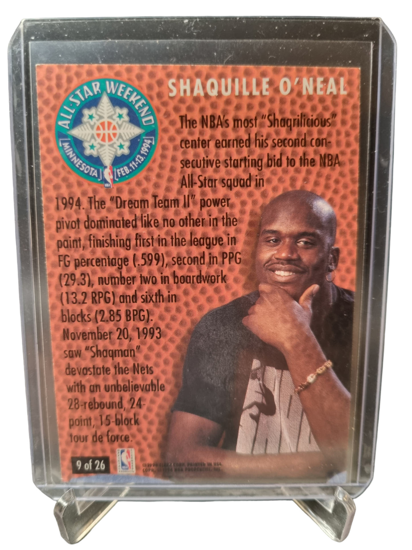 1994-95 Fleer #9 of 26 Shaquille O'Neal All-Star Weekend