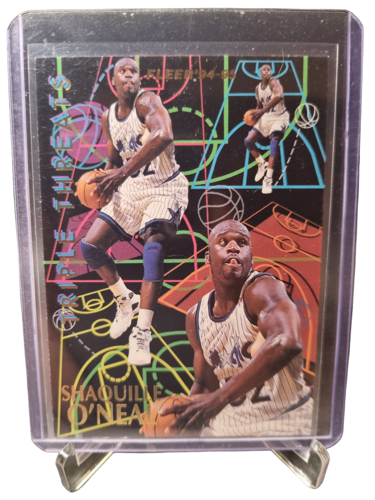 1994 Fleer #7 of 10 Shaquille O'Neal Triple Threats