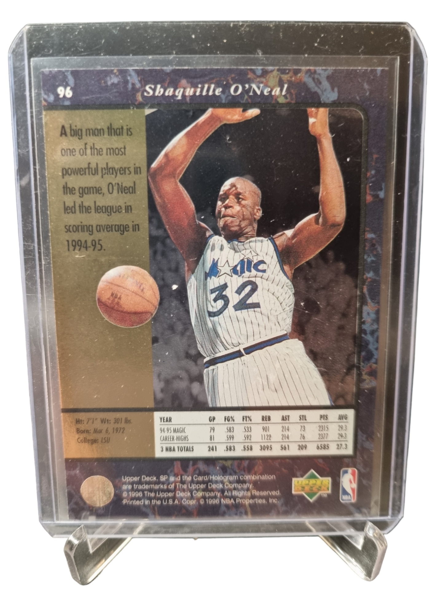 1996 Upper Deck #96 Shaquille O'Neal