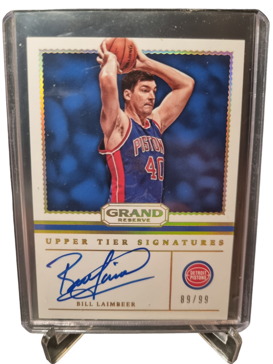 2016-17 Panini Grand Reserve #19 Bill Laimbeer Upper Tier Signatures on card Autograph 89/99