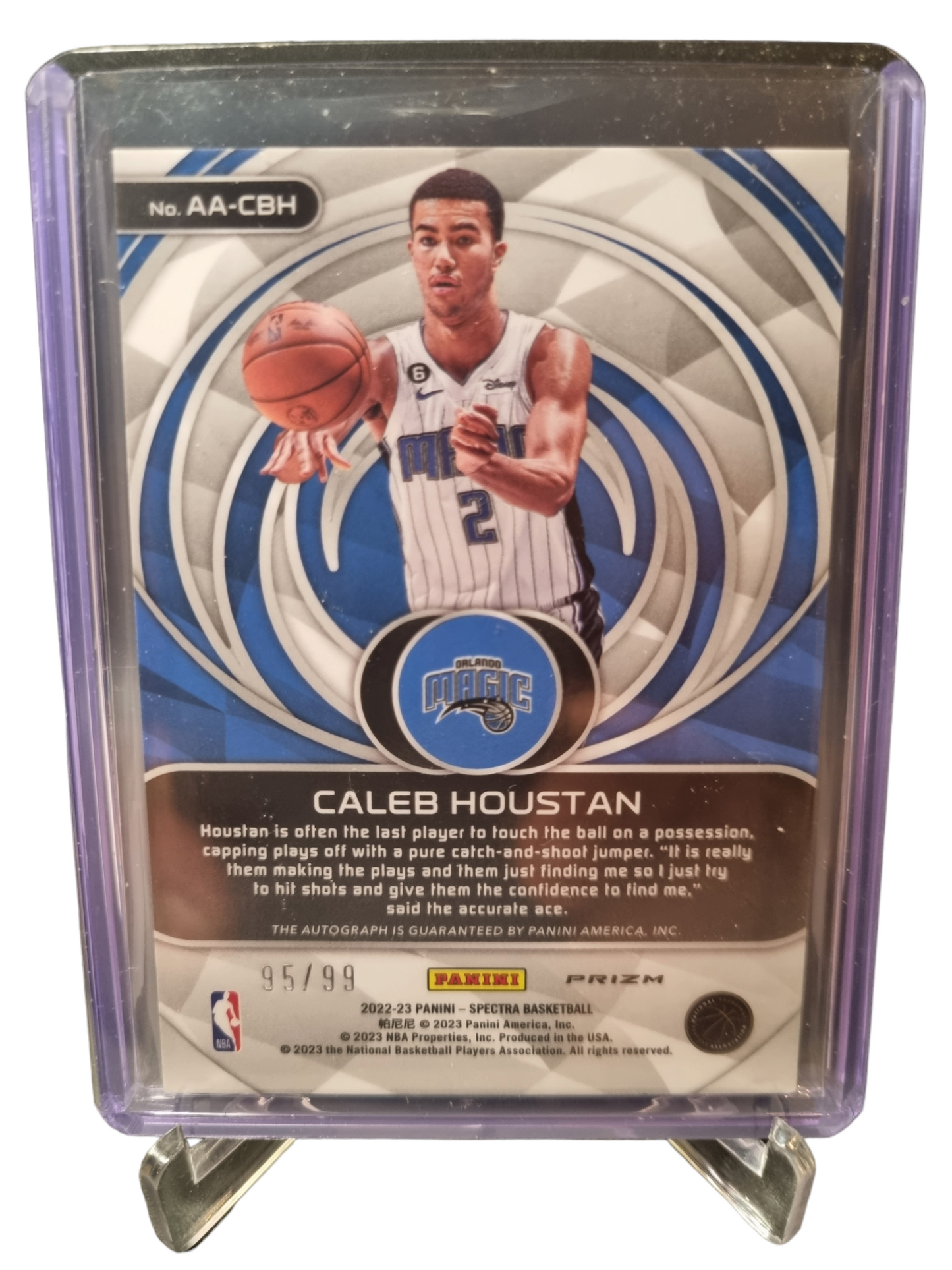 2022-23 Panini Spectra #AA-CBH Caleb Houston Rookie Card Aspiring Autograph 95/99