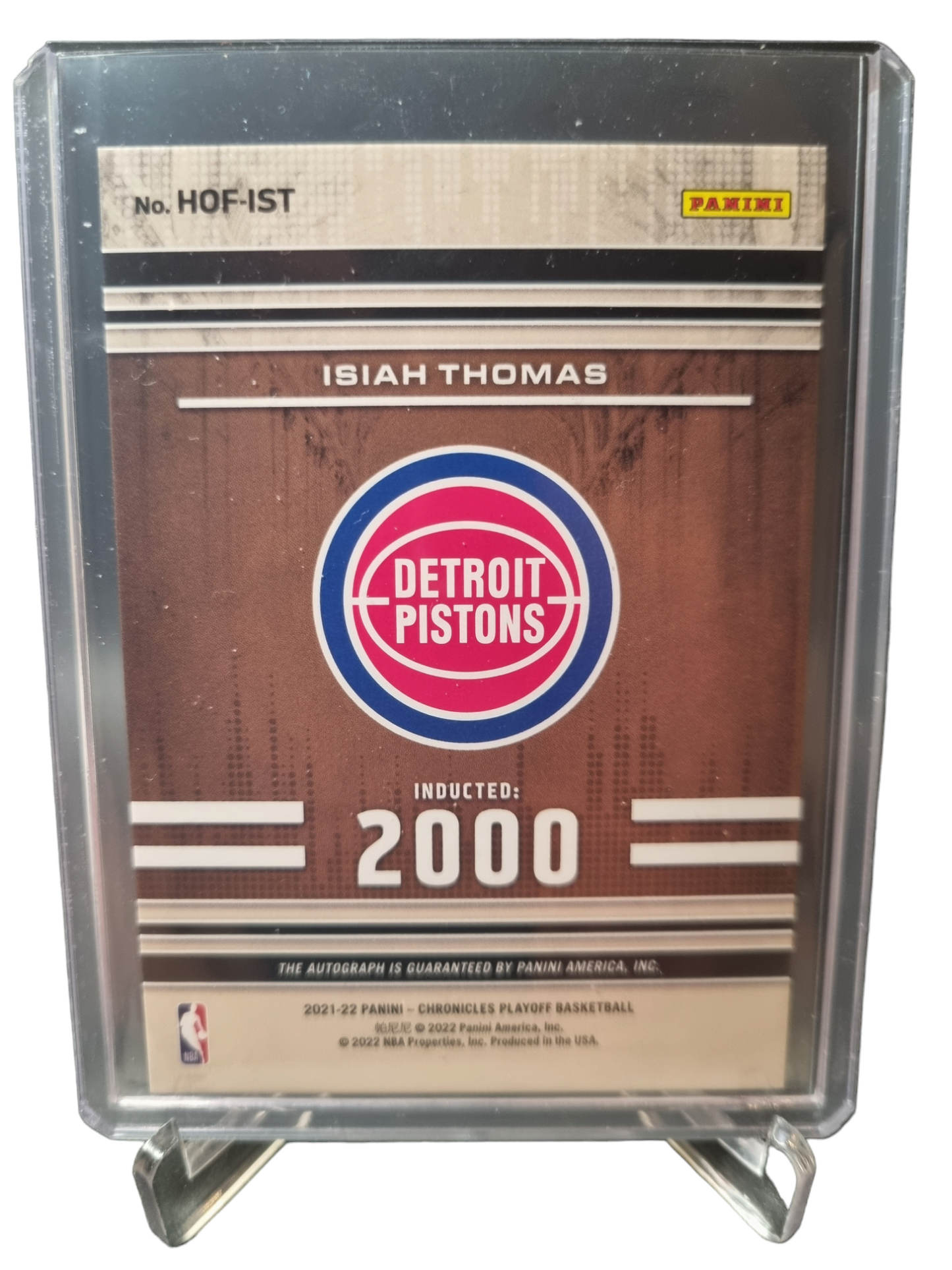 2021-22 Panini Chronicles Play Off #HOF-IST Isiah Thomas Basketball Hall Of Fame Autograph