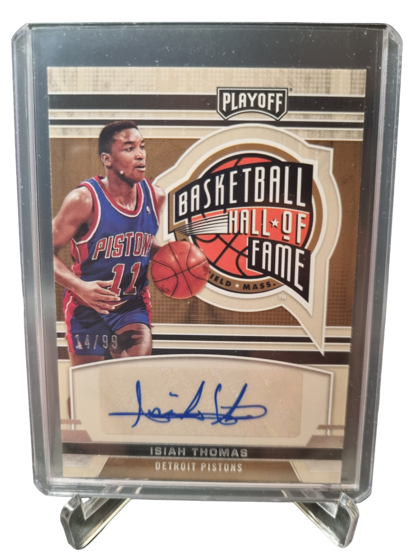 2021-22 Panini Chronicles Play Off #HOF-IST Isiah Thomas Basketball Hall Of Fame Autograph