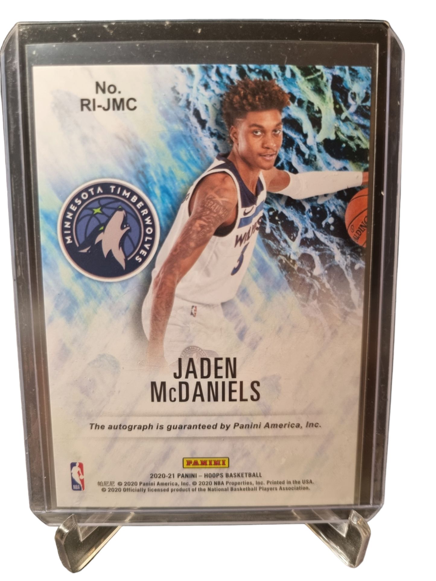 2021-22 Panini Hoops #RI-JMC Jaden McDaniels Rookie Ink Autograph