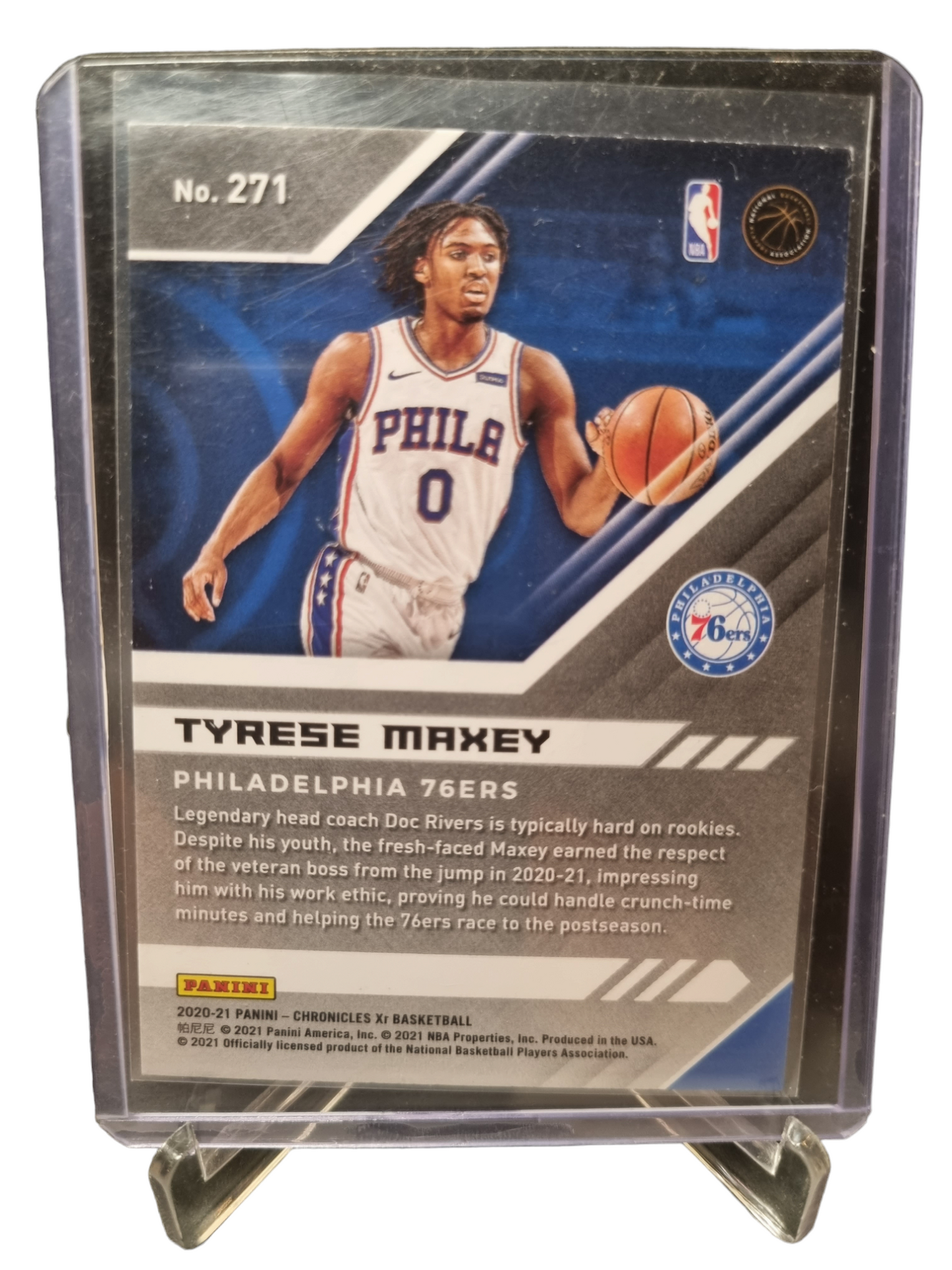 2020-21 Panini Chronicles XR #271 Tyrese Maxey Rookie Card