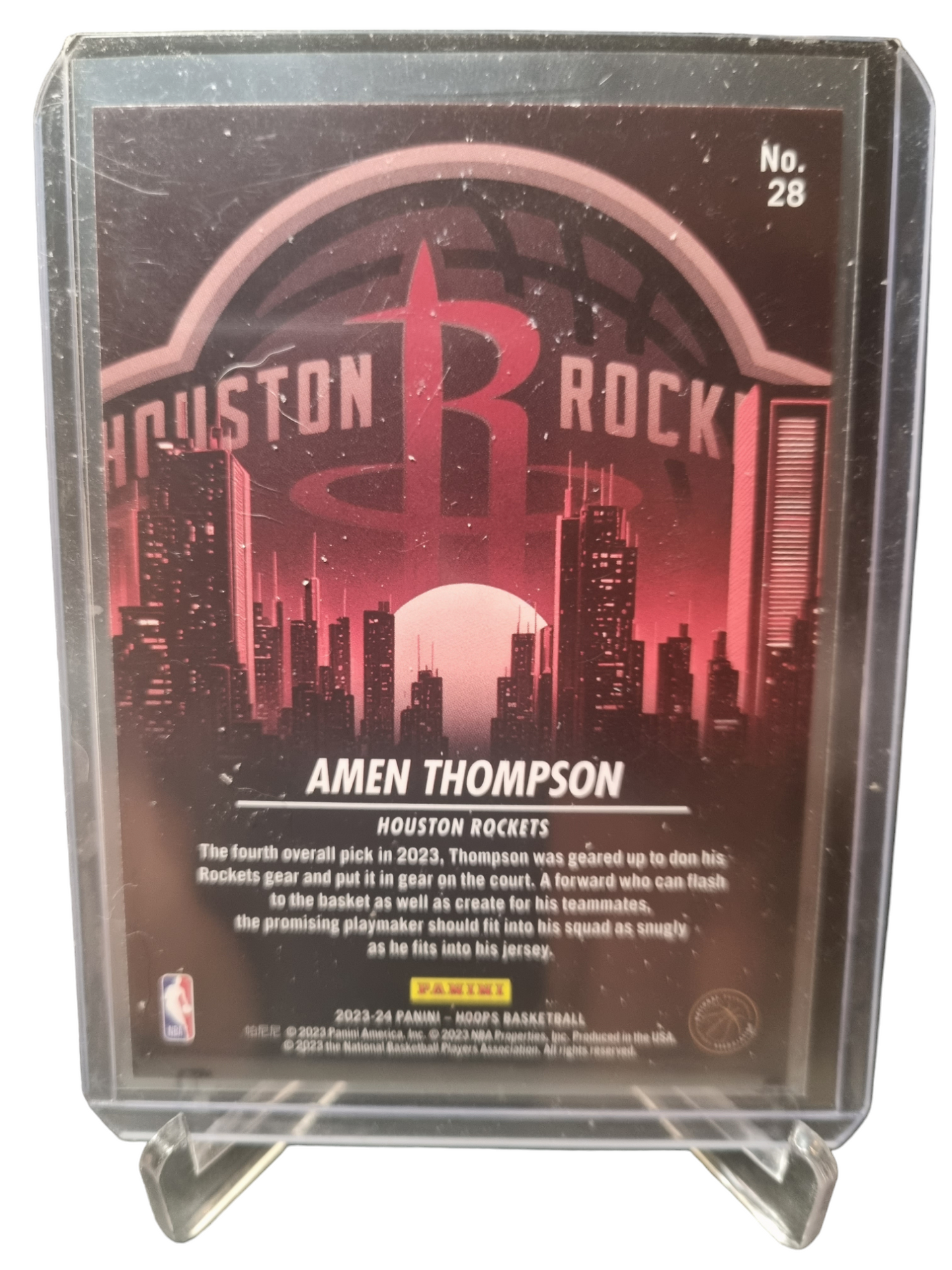 2023-24 Hoops #28 Amen Thompson Rookie Card City Edition