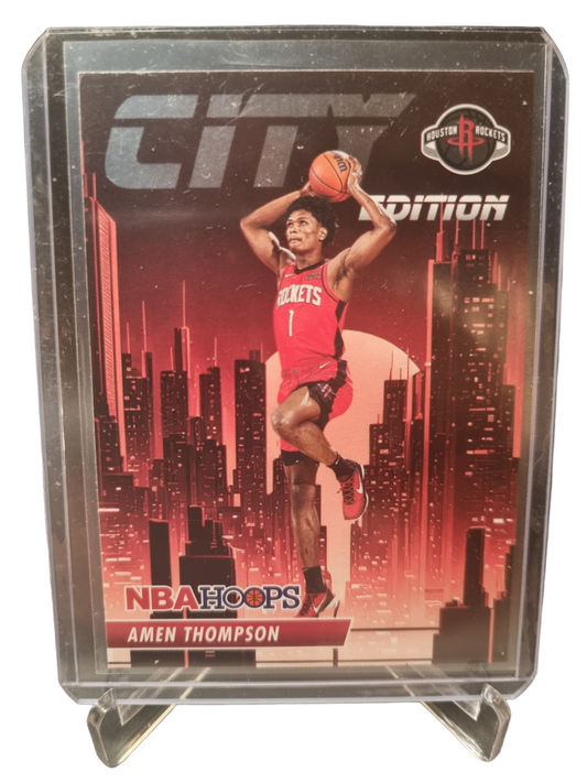 2023-24 Hoops #28 Amen Thompson Rookie Card City Edition
