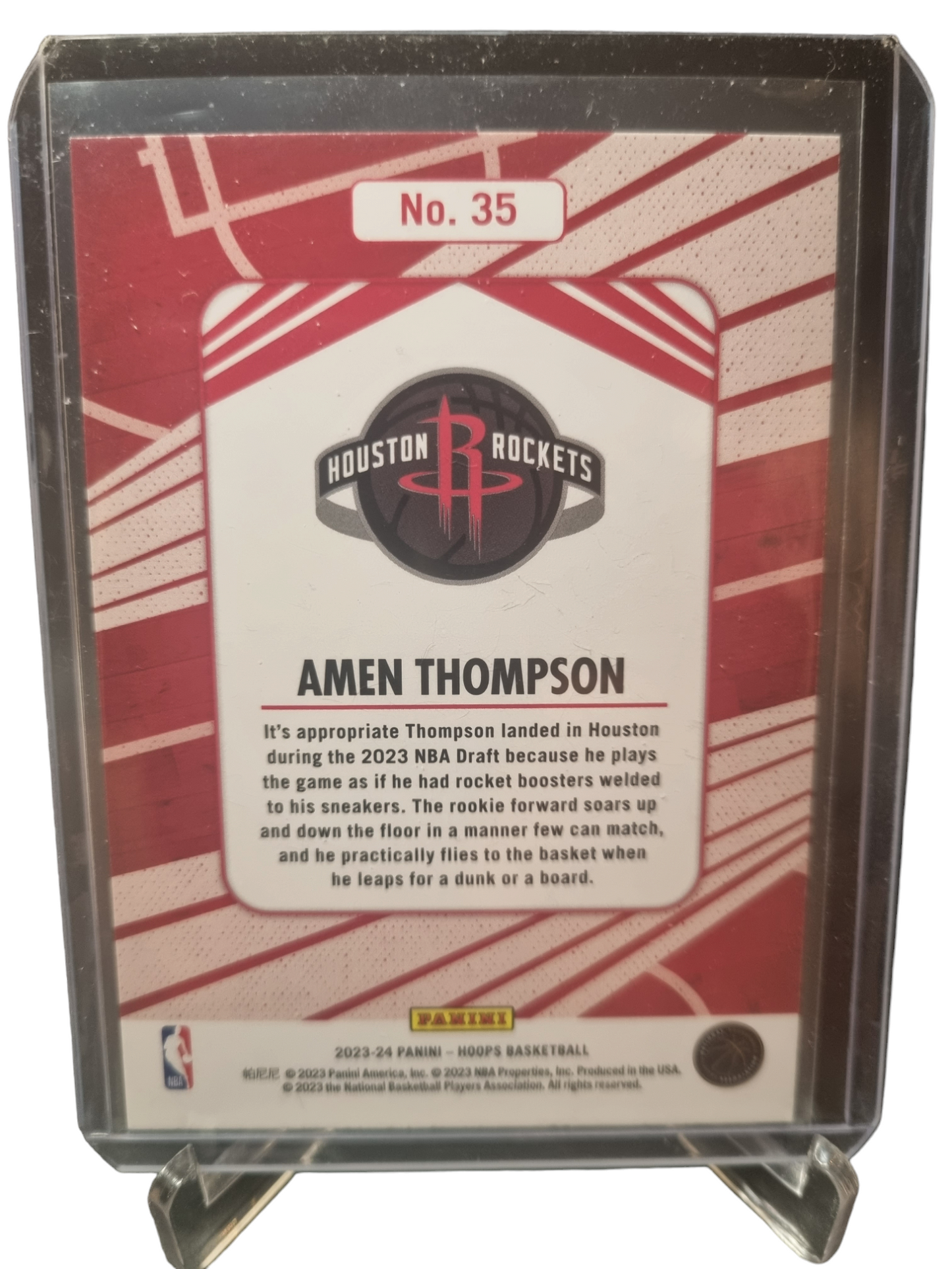 2023-24 Hoops #35 Amen Thompson Rookie Card We Got Next