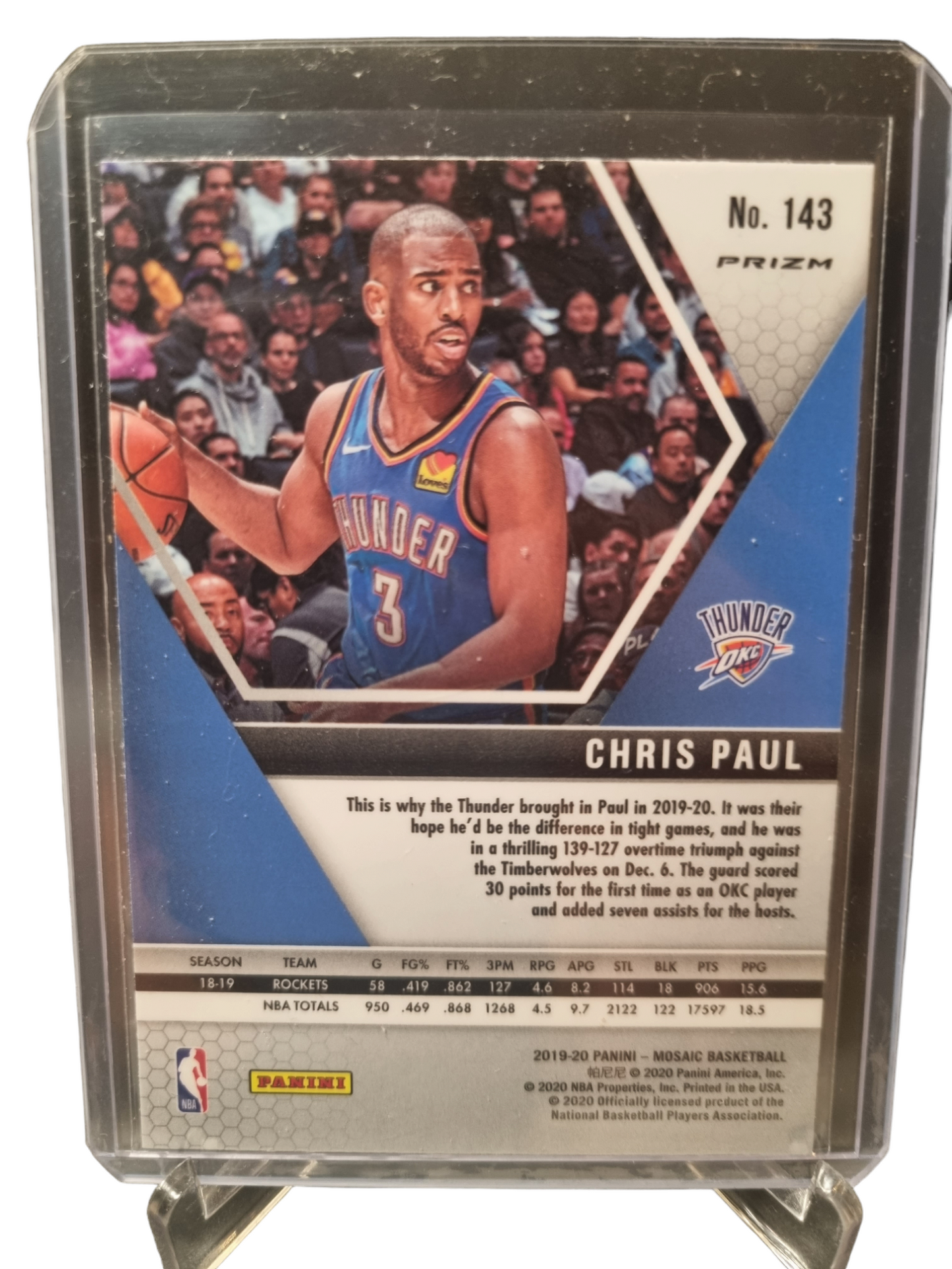 2019-20 Panini Mosaic #143 Chris Paul Red Mosaic Prizm