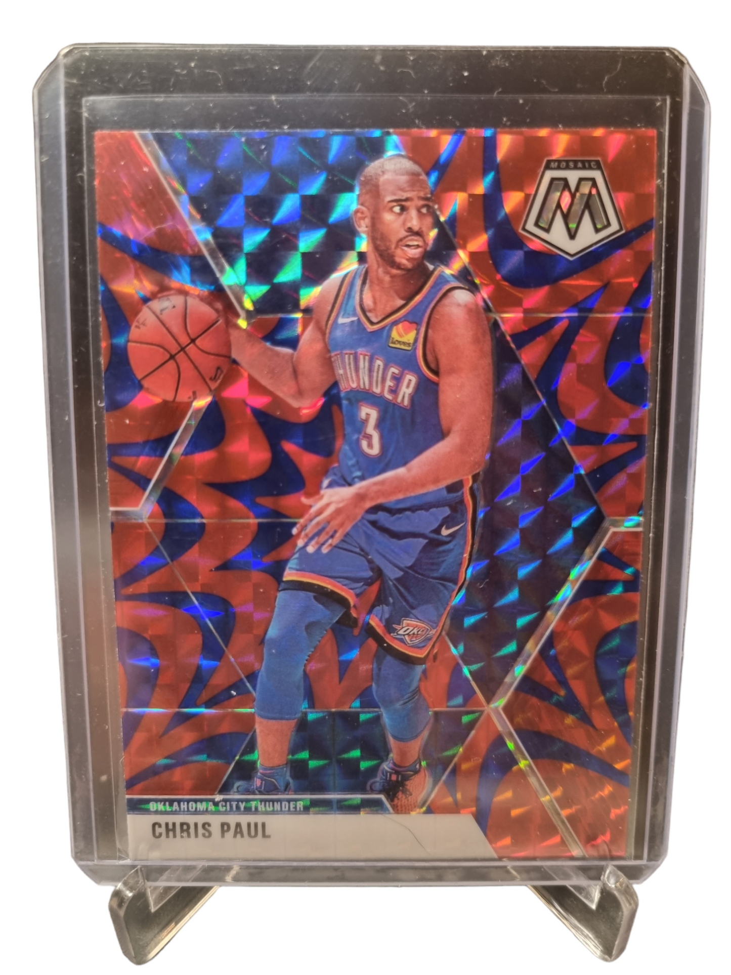 2019-20 Panini Mosaic #143 Chris Paul Red Mosaic Prizm