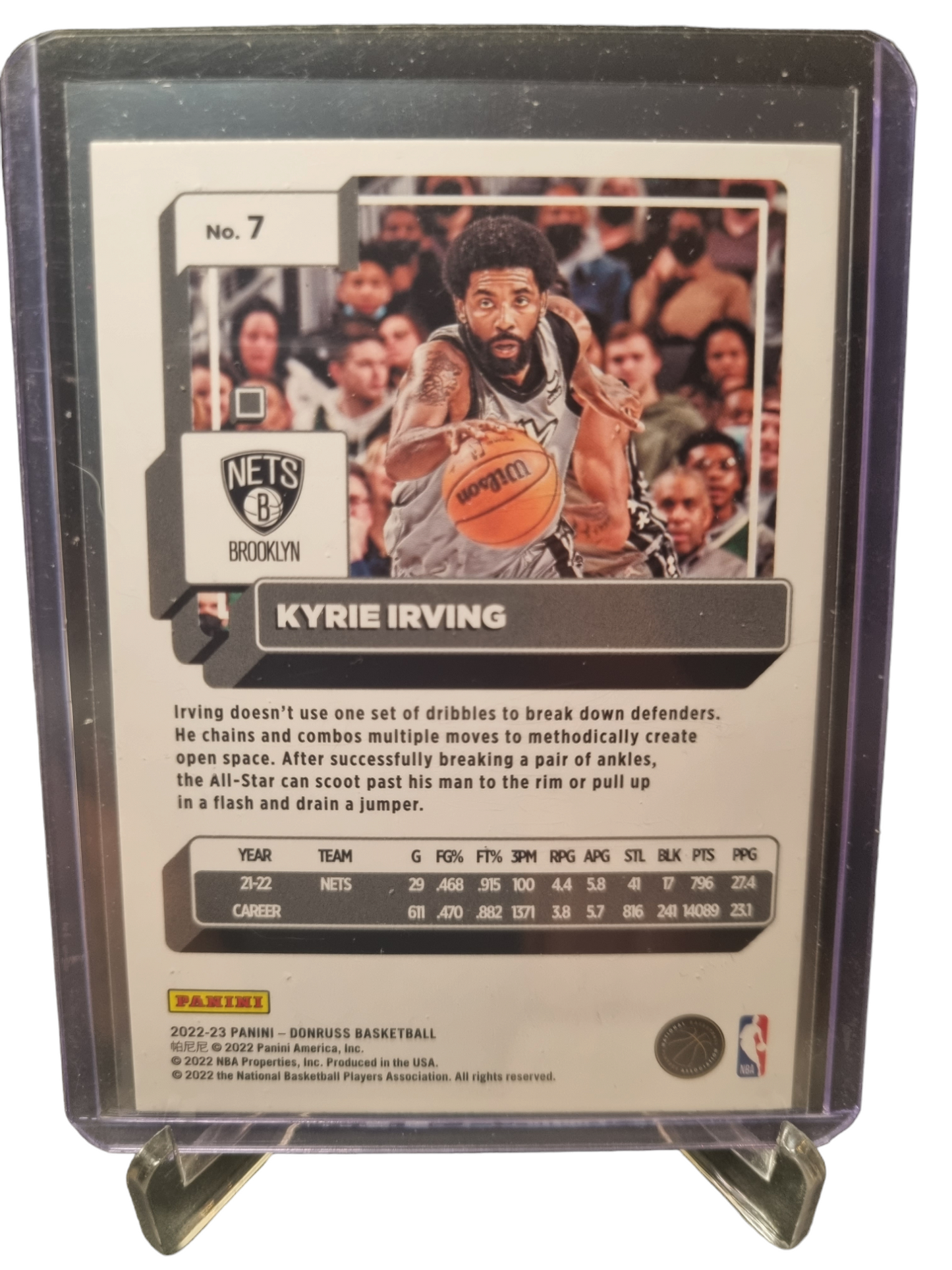 2022-23 Panini Donruss #7 Kyrie Irving Green Laser