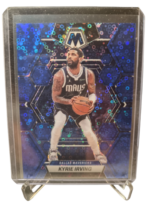 2022-23 Panini Mosaic #13 Kyrie Irving Blue Mosaic Fastbreak Prizm 61/85