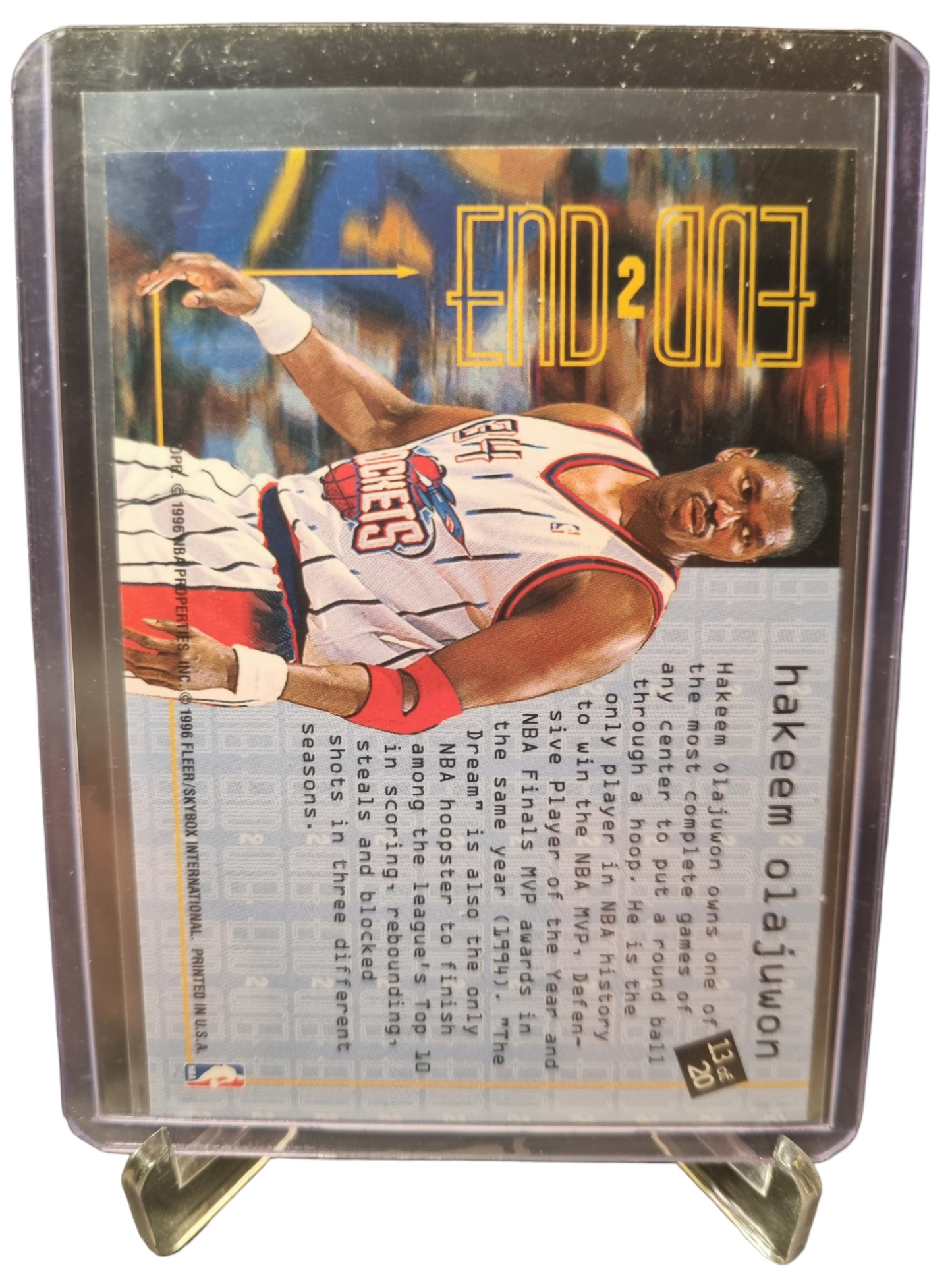 1995-96 Fleer #13 of 20 Hakeem Olajuwon End to End