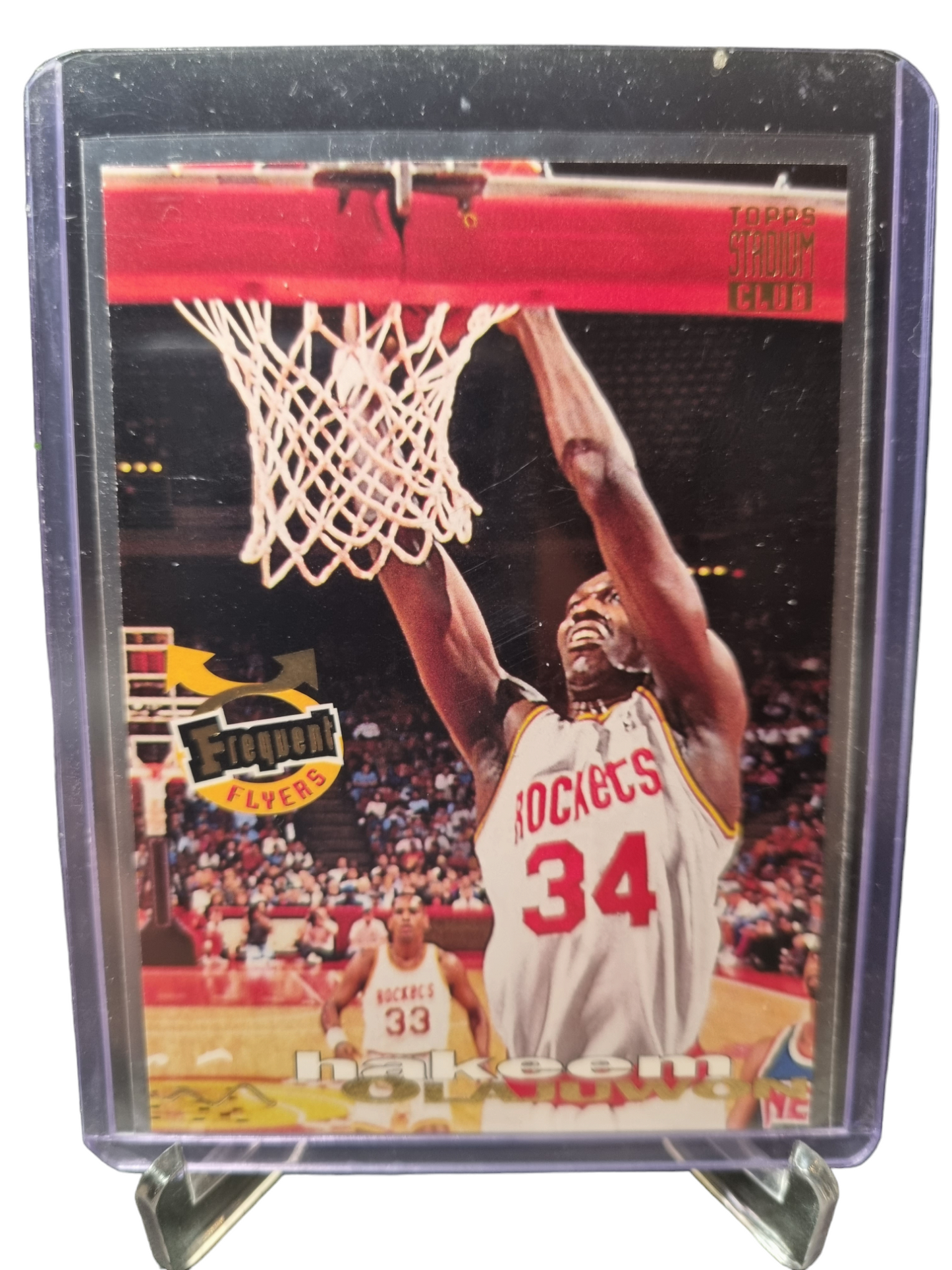 1993-94 Topps Stadium Club #348 Hakeem Olajuwon Frequent Flyers