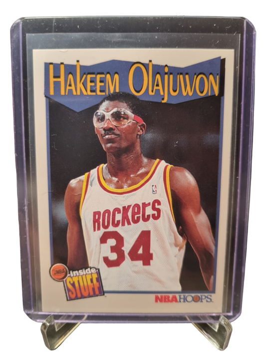 1991 Hoops #304 Hakeem Olajuwon Inside Stuff